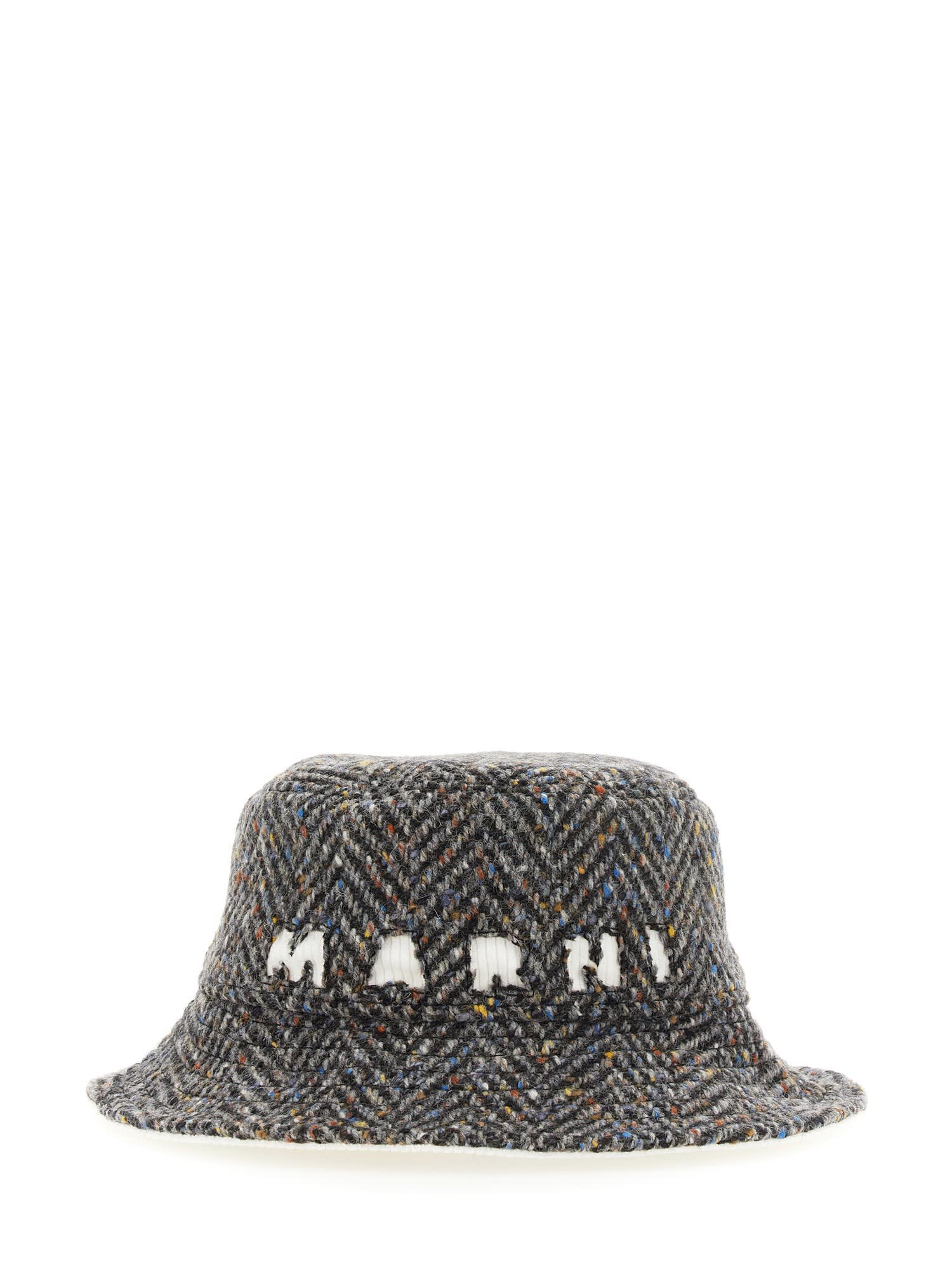 Marni Bucketin Wool Hat With Logo