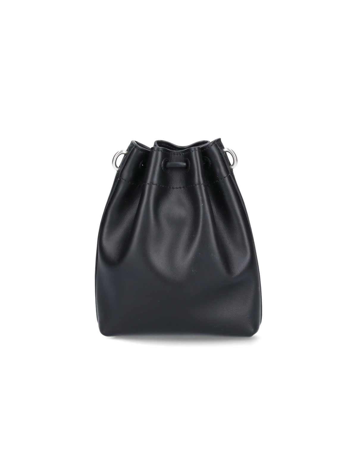 Jimmy Choo Bon Bon Metallic Leather Mini Bucket Bag In Black
