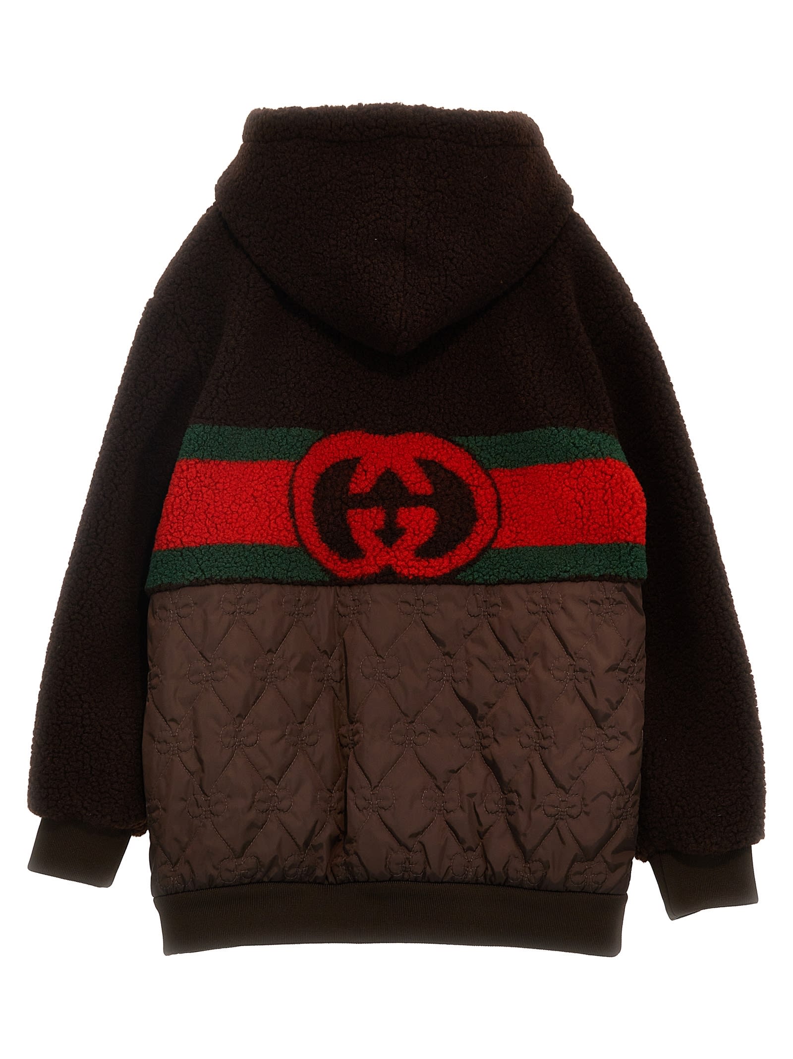 Shop Gucci Web Ribbon Hooded Jacket