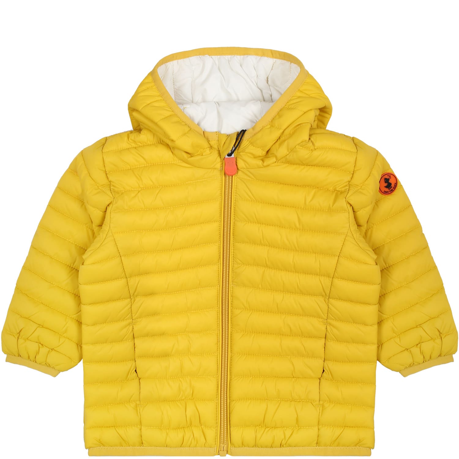 Save The Duck Yellow Downn-jacket Nene For Baby Boy With Logo