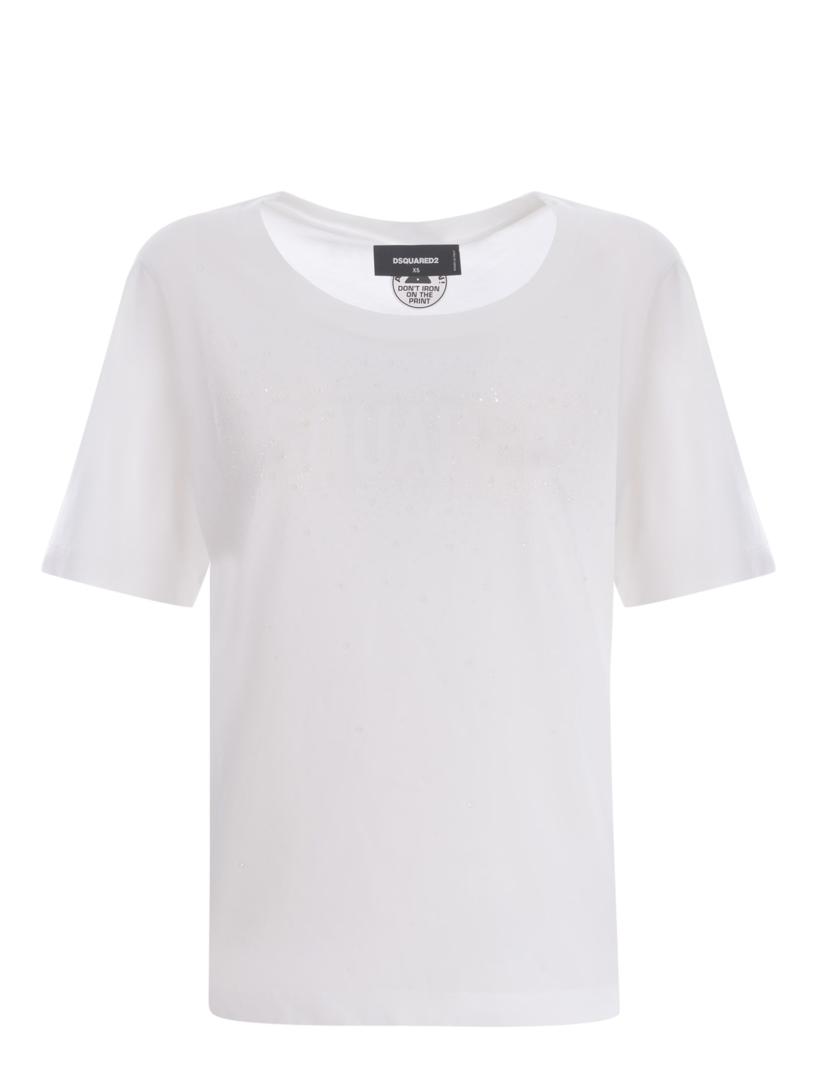 Shop Dsquared2 T-shirt  Made Of Cotton In Bianco
