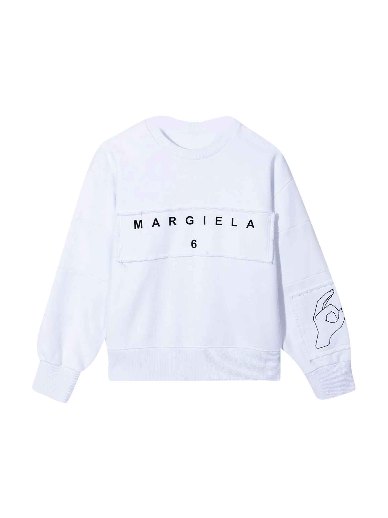 MM6 Maison Margiela White Sweatshirt