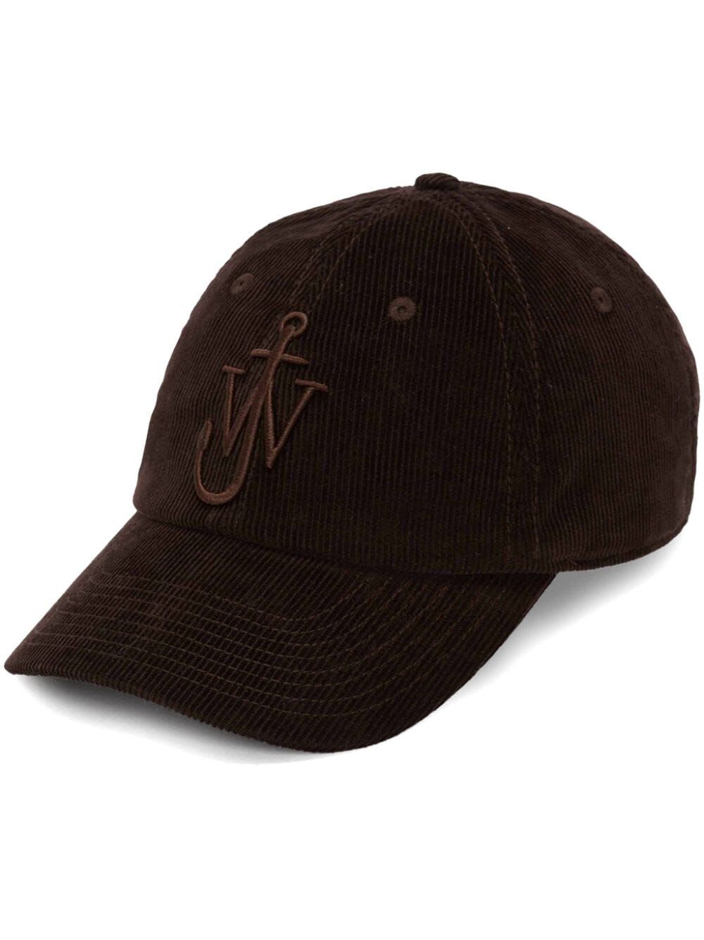 Shop Jw Anderson Basebal Cap Corduroy In Dark Brown