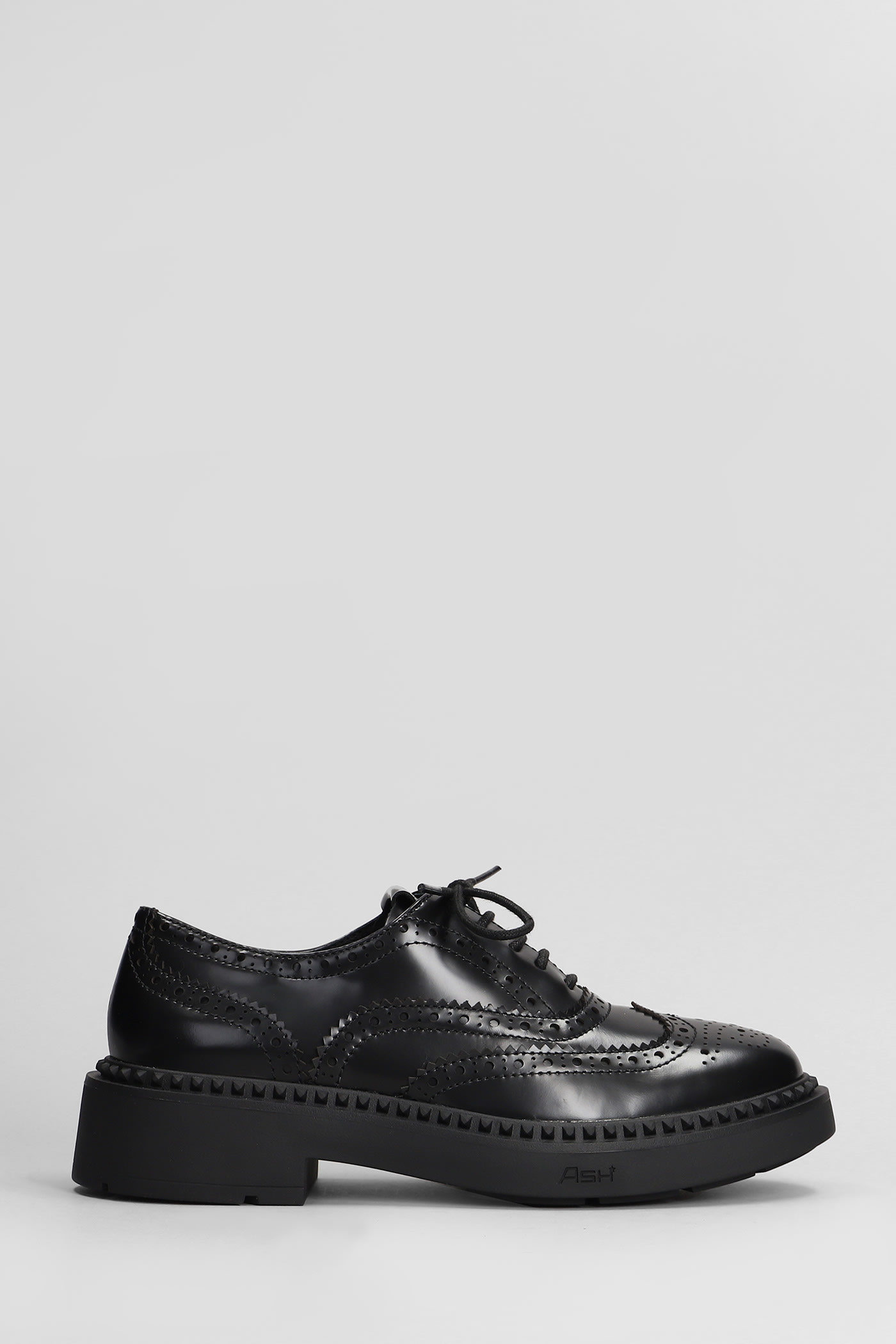 Ash Mercer Lace Up Shoes In Black Leather