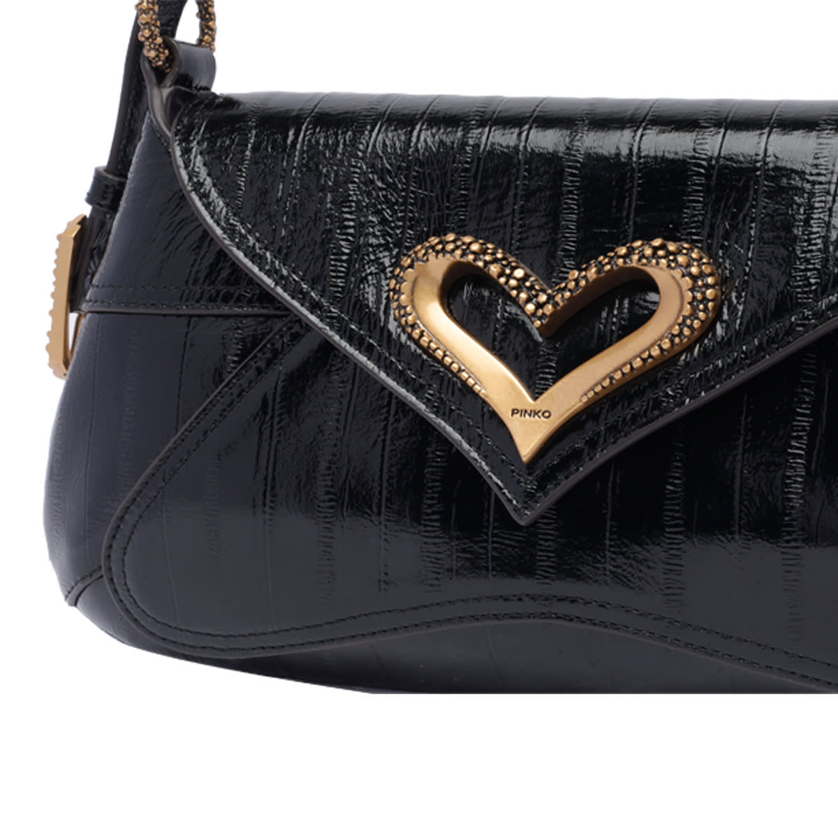 Shop Pinko 520 Shoulder Bag In Black