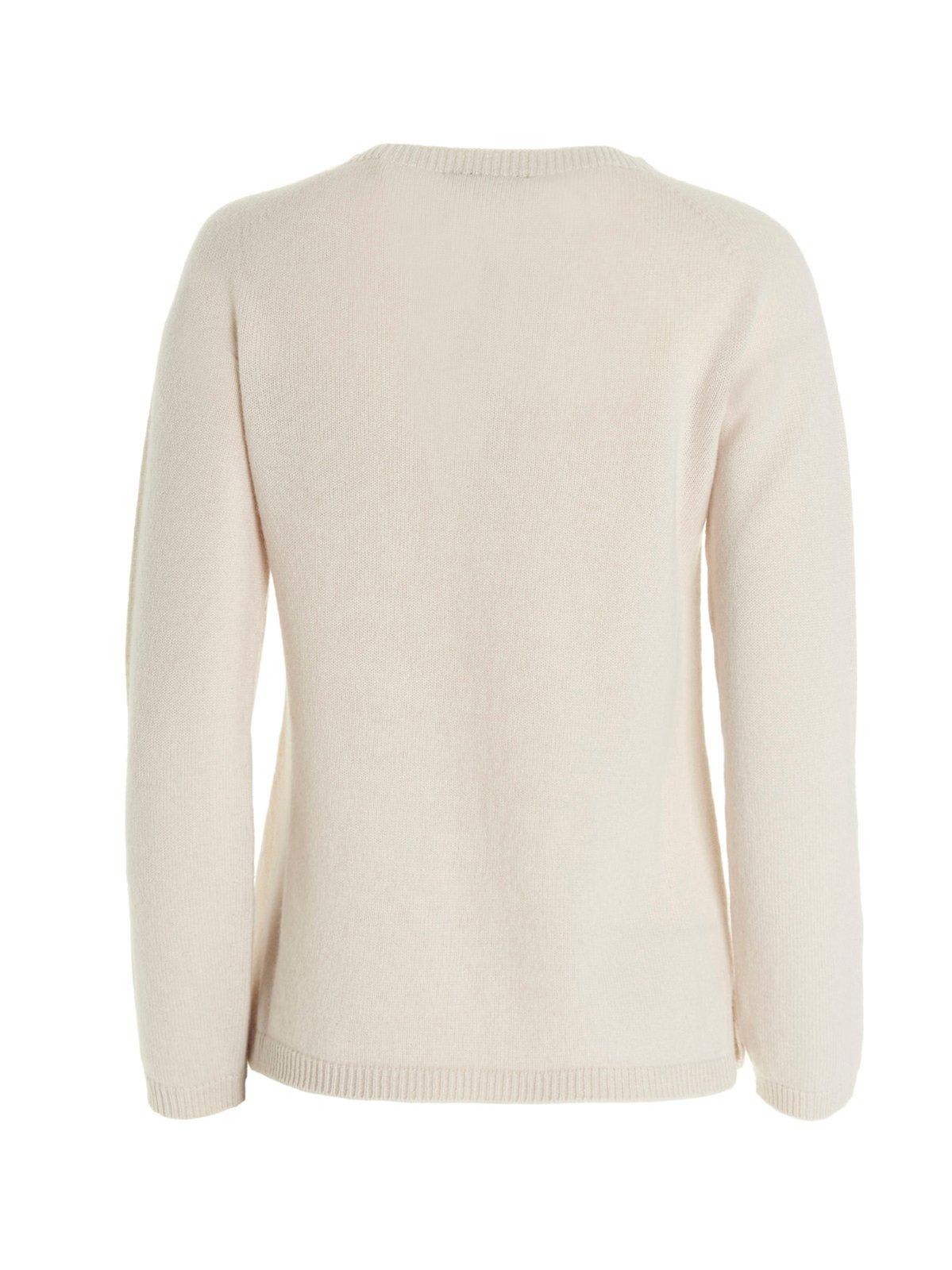 Shop 's Max Mara Giose Knitted Sweater In Bianco