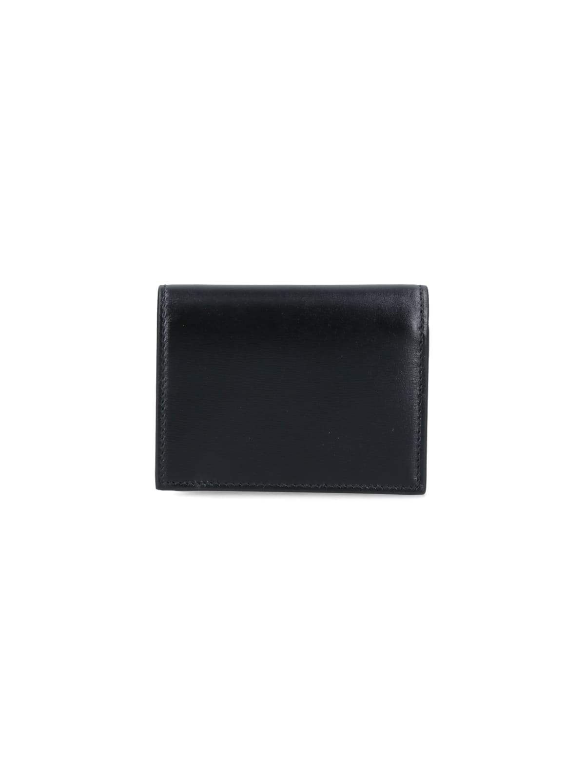 Shop Ferragamo Compact Wallet Gancini In Black