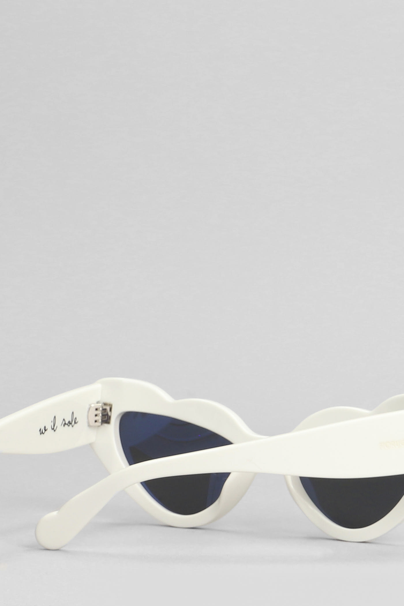 Fiorucci Heart-shaped Acetate Sunglasses In White