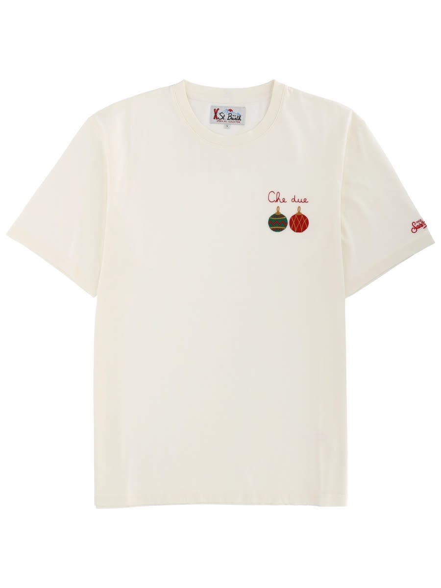 Mc2 Saint Barth T-shirt With Print In White