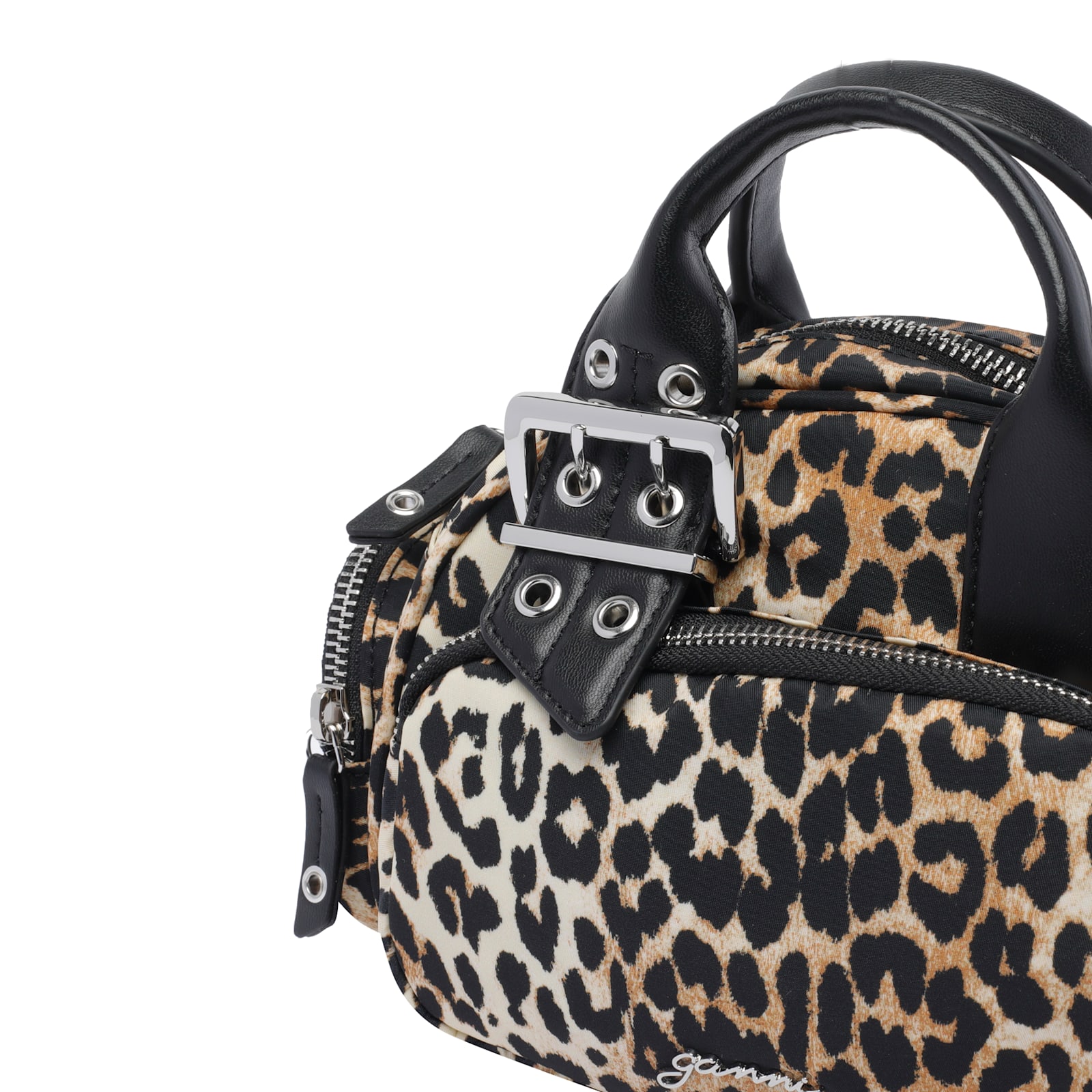 Ganni Small Logo Handbag In Multi