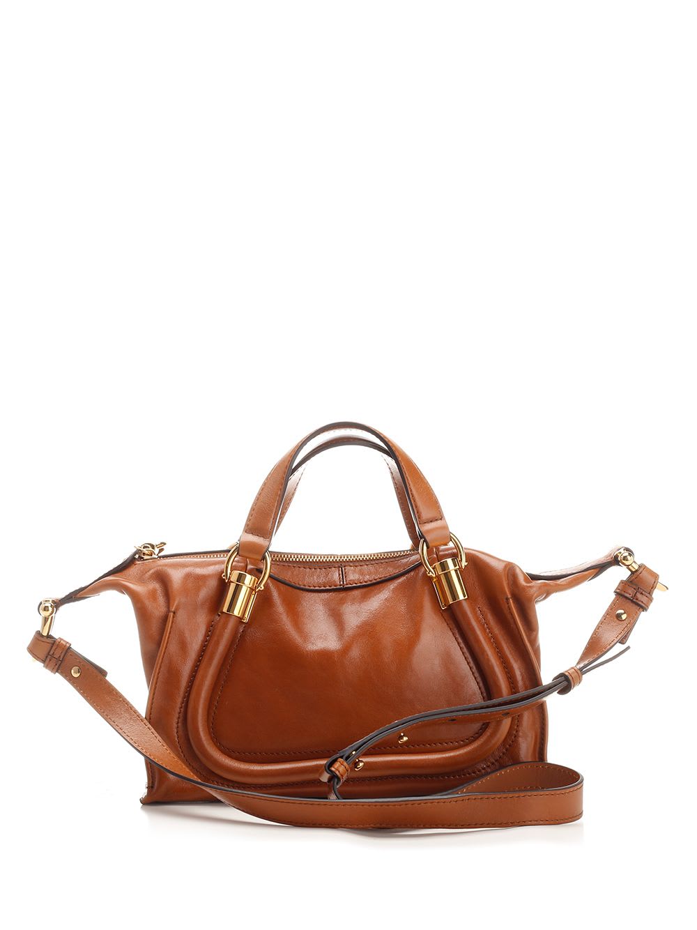 Shop Chloé Paraty 24 Shoulder Bag In Brown