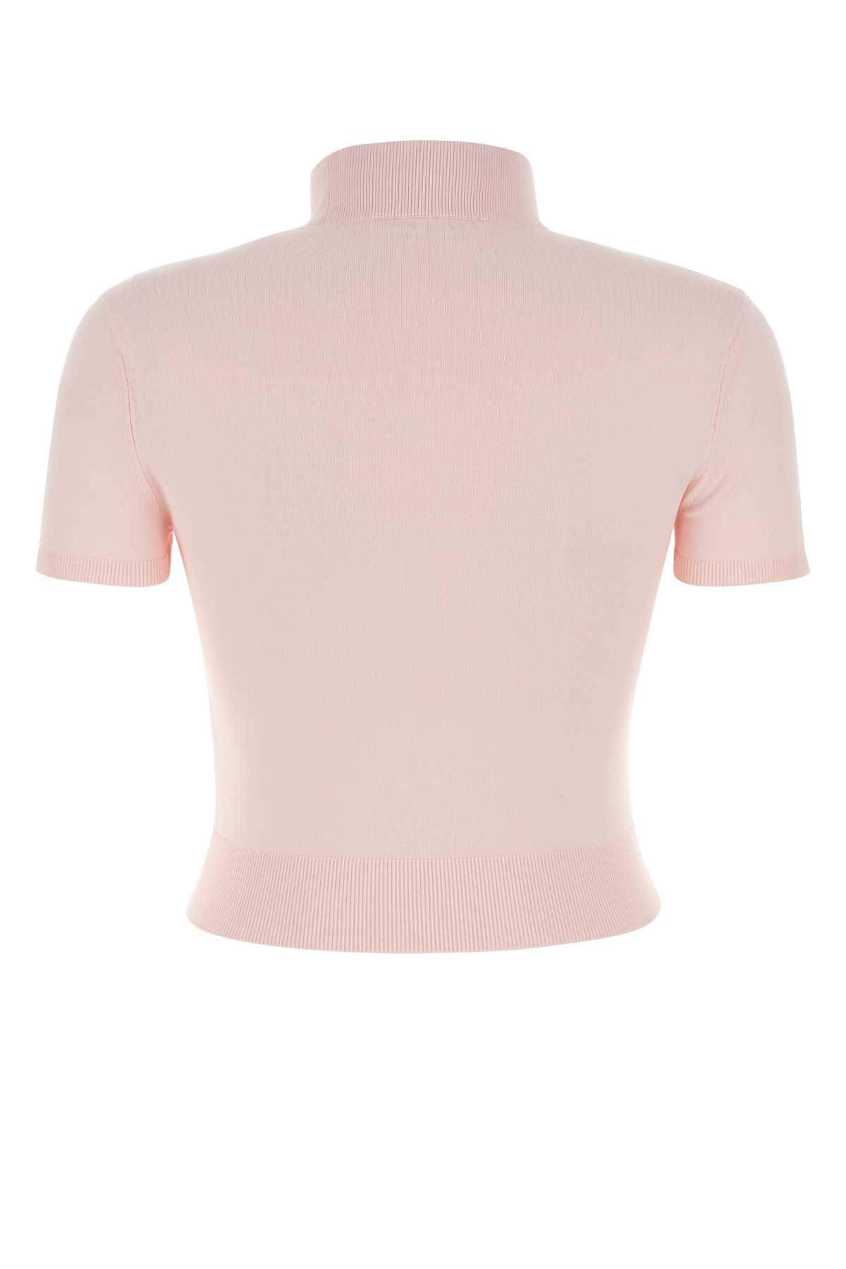 Shop Alexander Wang T Pastel Pink Stretch Viscose Blend T-shirt In Ballerinapink