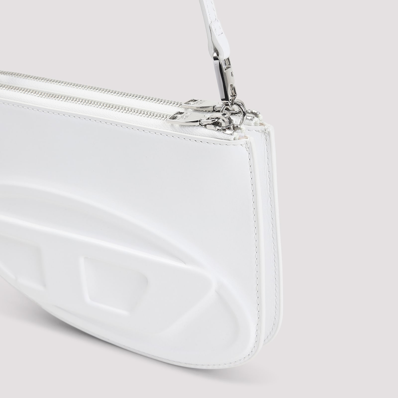 Diesel 1dr Twin Shoulder Bag In White