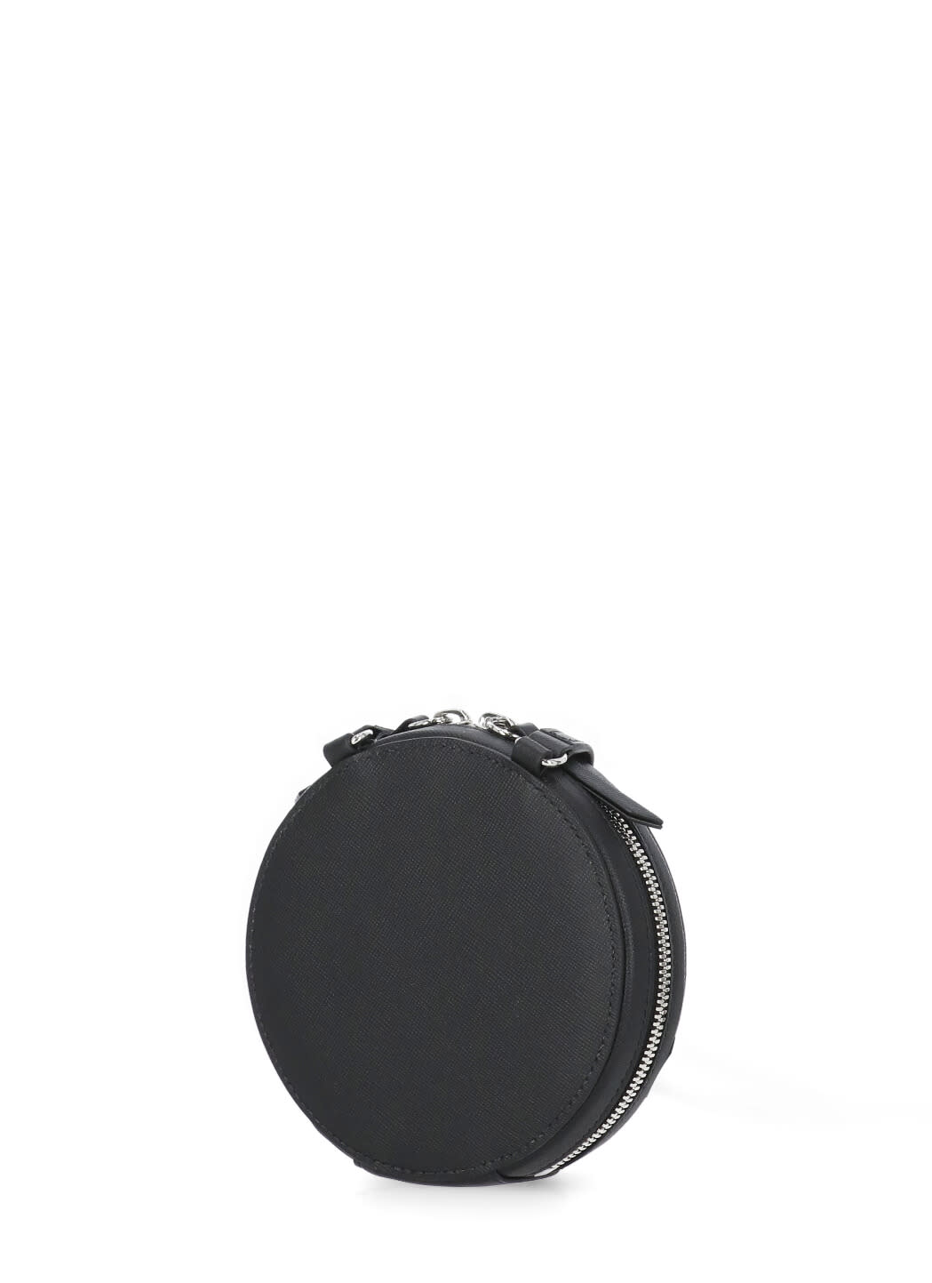 Shop Maison Margiela Mini Round Bag In Black