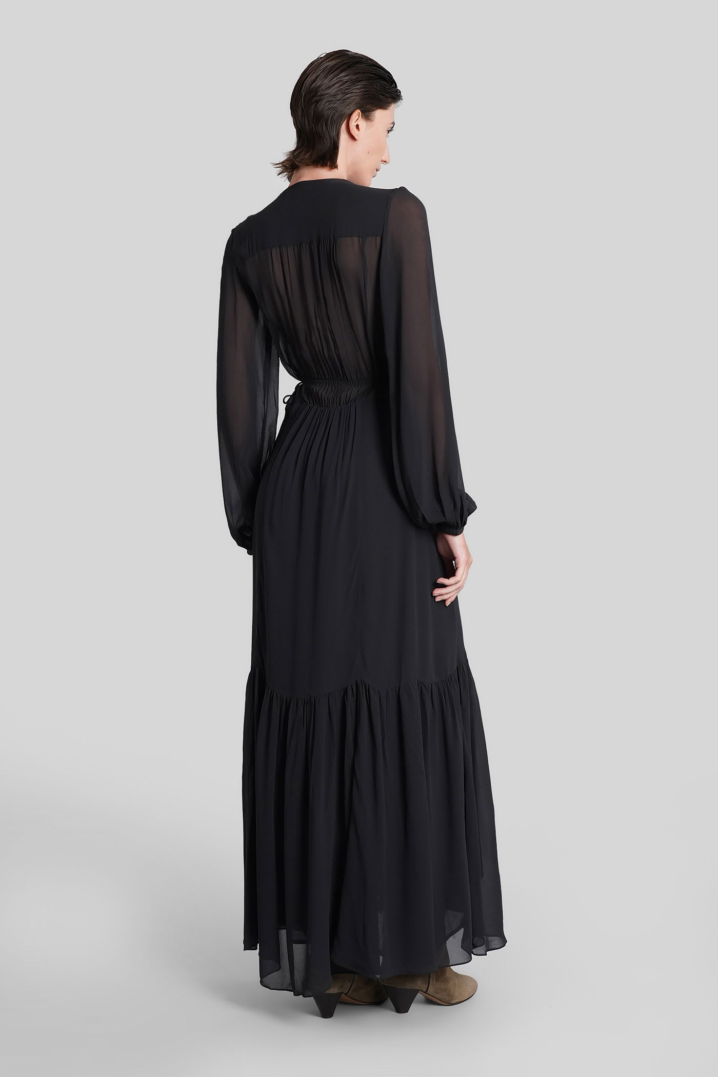 Isabel Marant Étoile Briane Long Dress In Black Viscose In Black