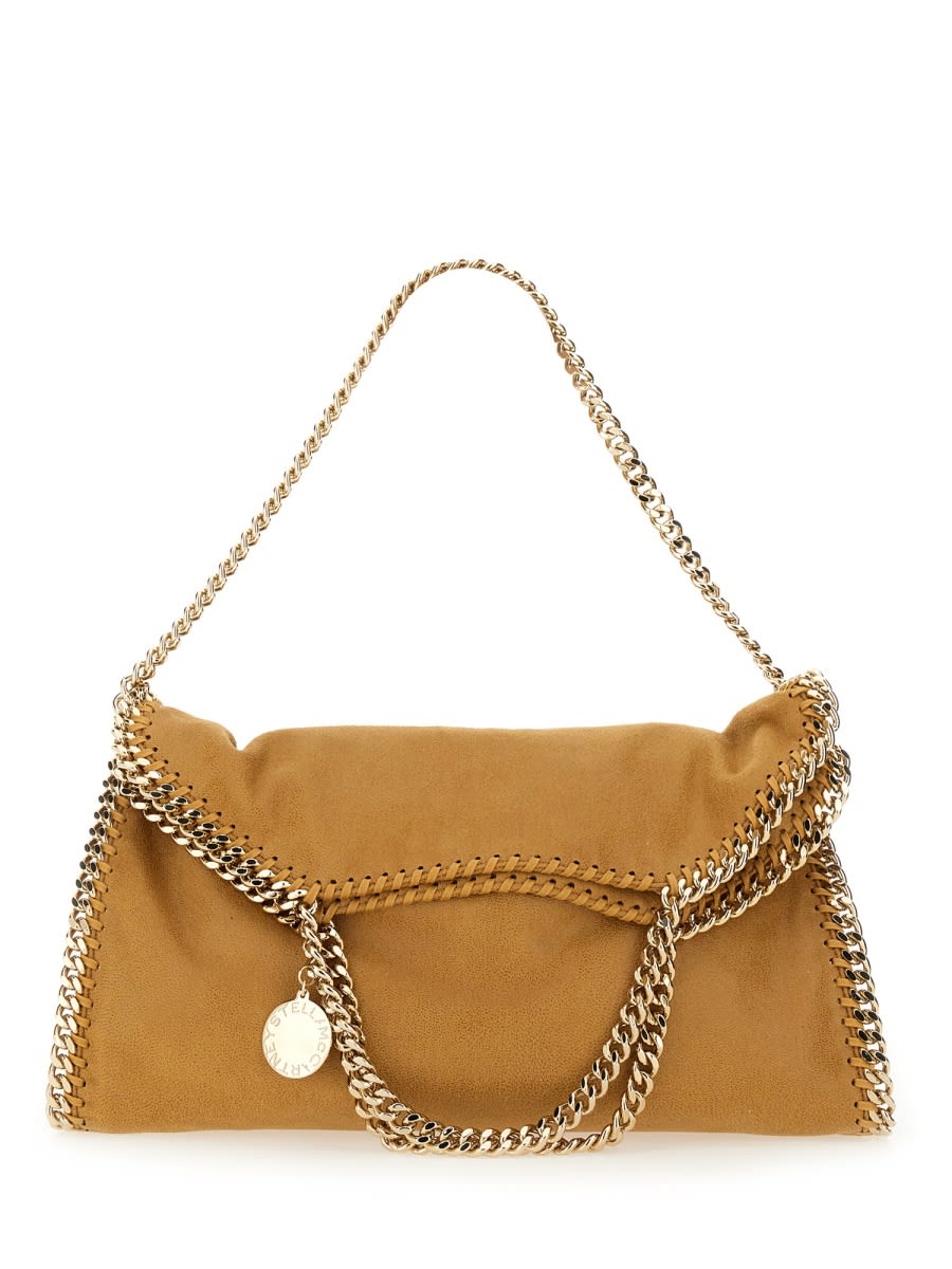 Stella Mccartney Falabella Fold Over Tote Bag In Amber