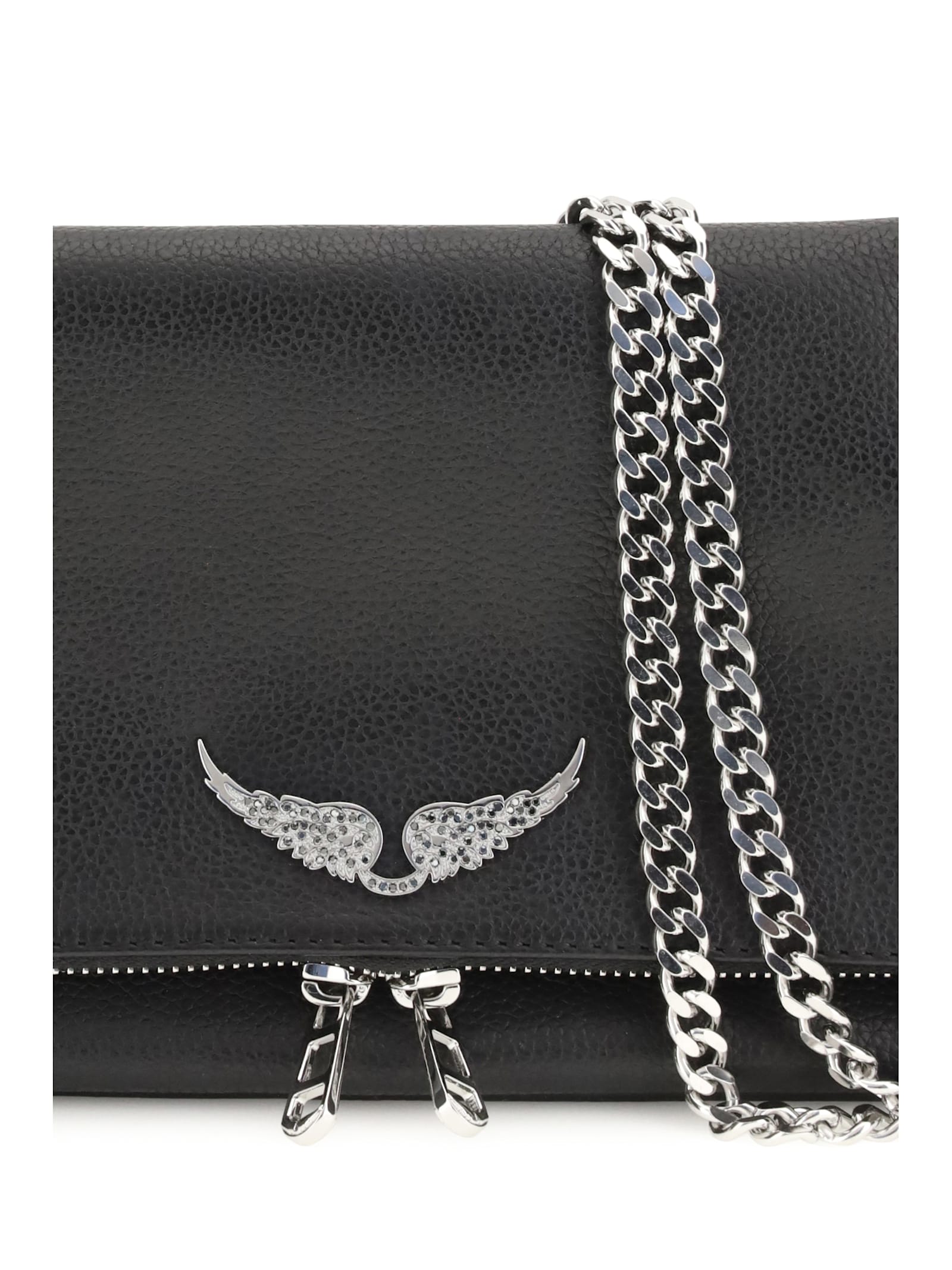 Zadig & Voltaire Rock Ii Shoulder Bag In Black