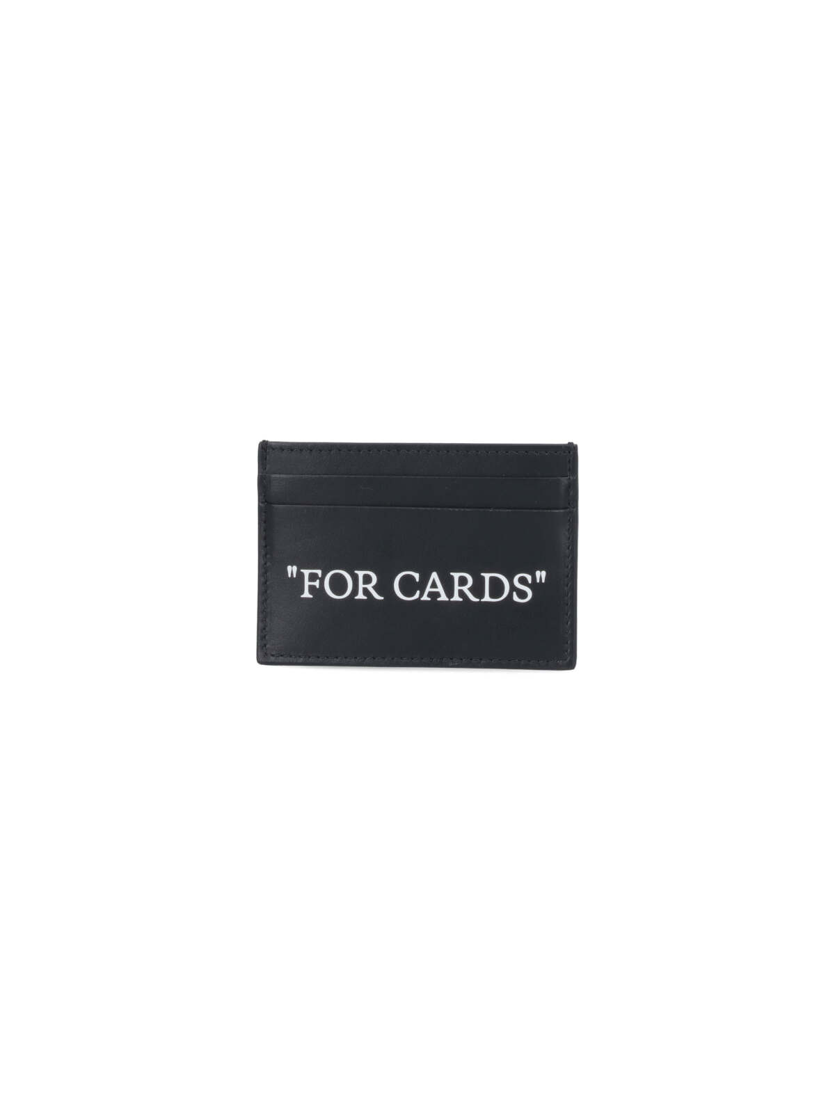 Shop Off-white For Cards Logo Card Holder In Black