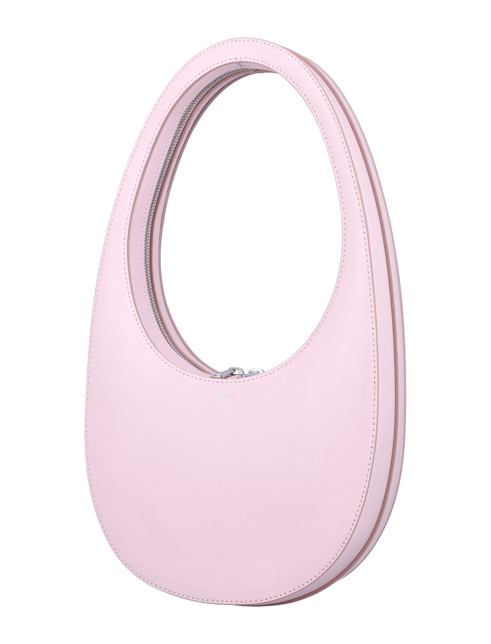Coperni Curved Smooth Top Handle Shoulder Bag In Pink