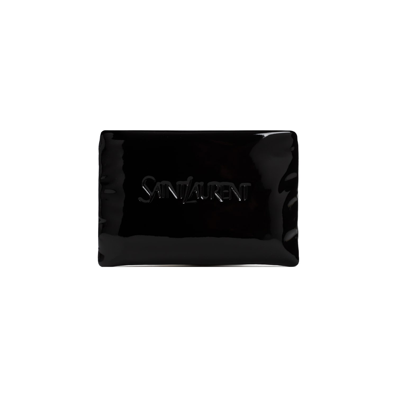 Shop Saint Laurent Polyurethane Pouch In Nero