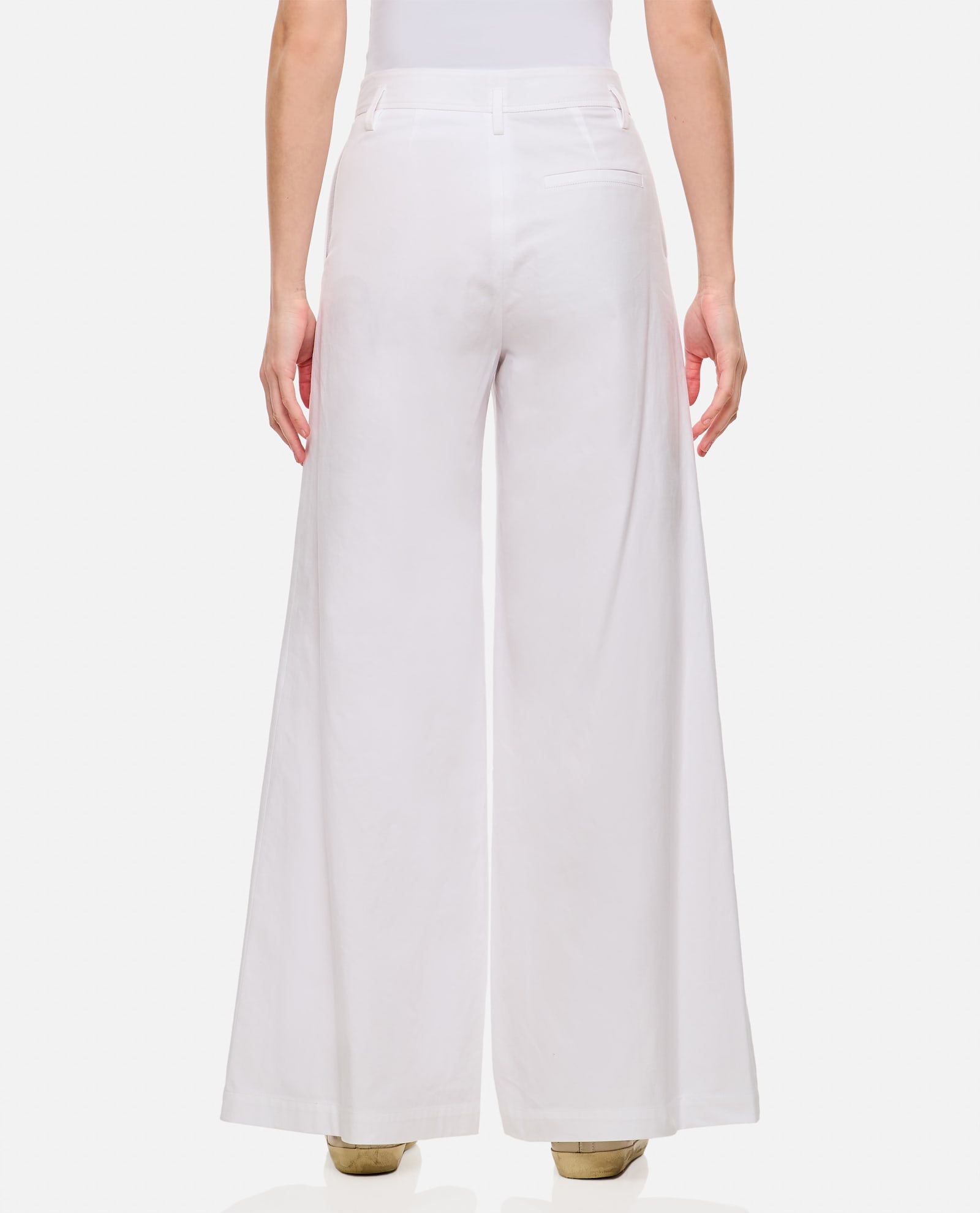 Shop Alberto Biani Wide Pants In White
