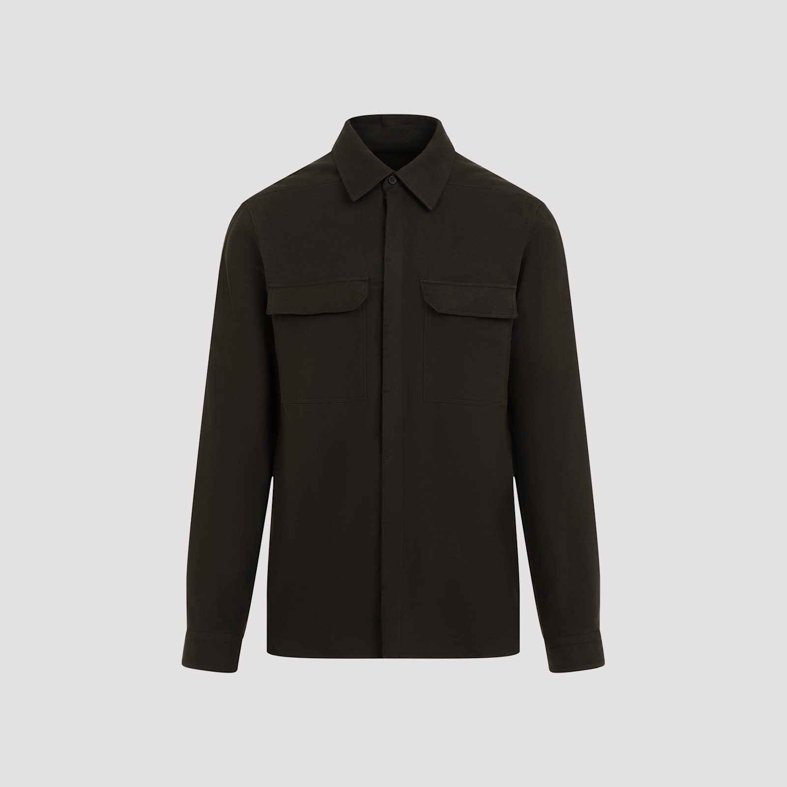 Shop Rick Owens Work Shirt In Forest