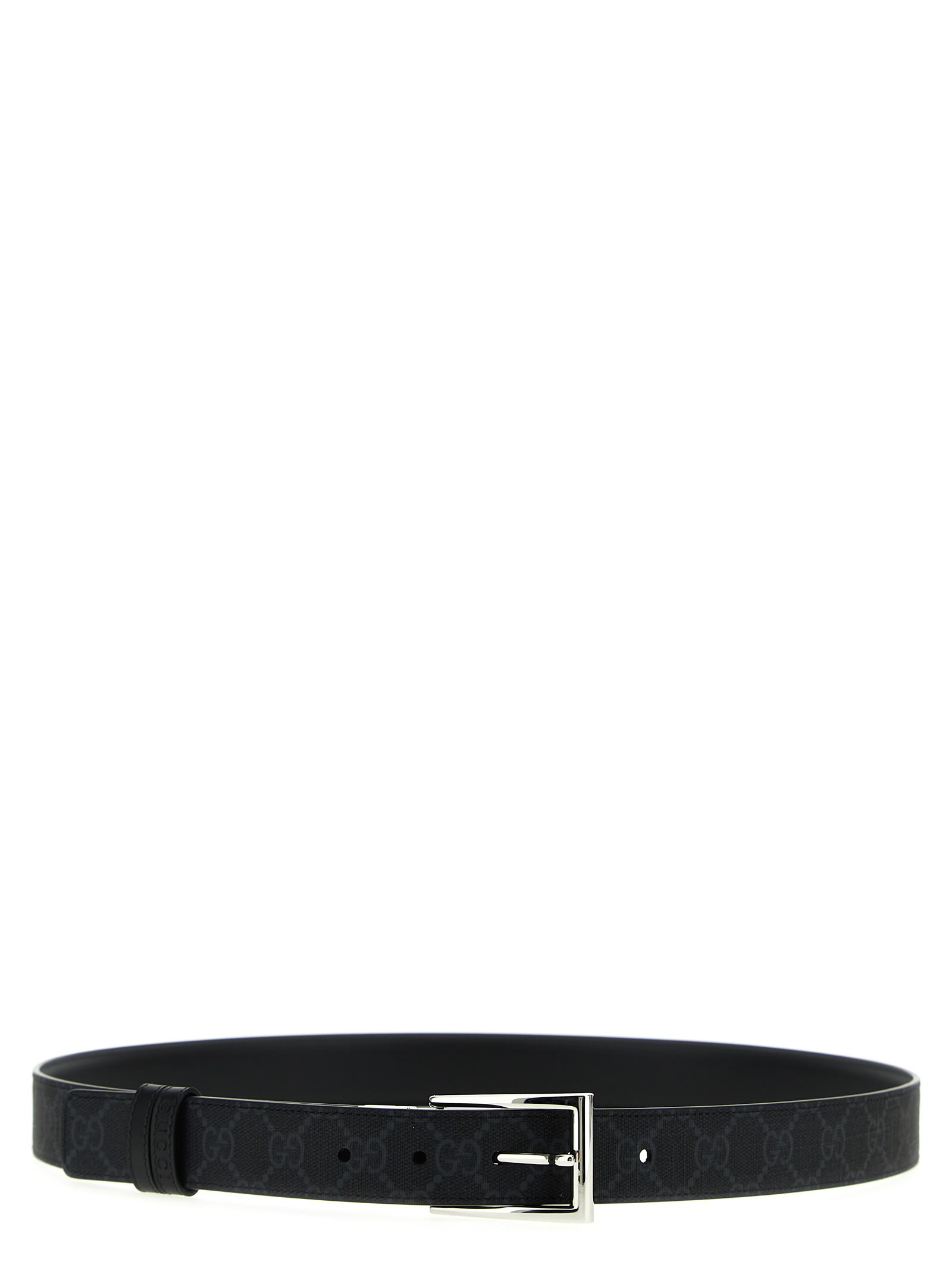 Shop Gucci Rectangular Buckle Reversible Belt In Black