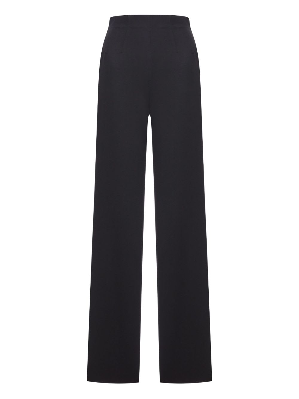 Max Mara Satire Trousers In Wool Gabardine In Black
