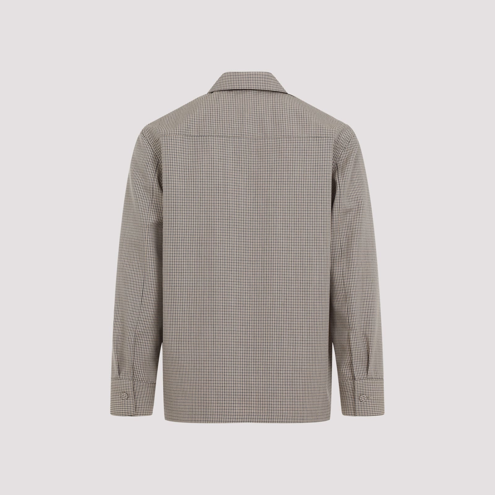 Shop Jil Sander Virgin Wool Shirt In Roof Shadow