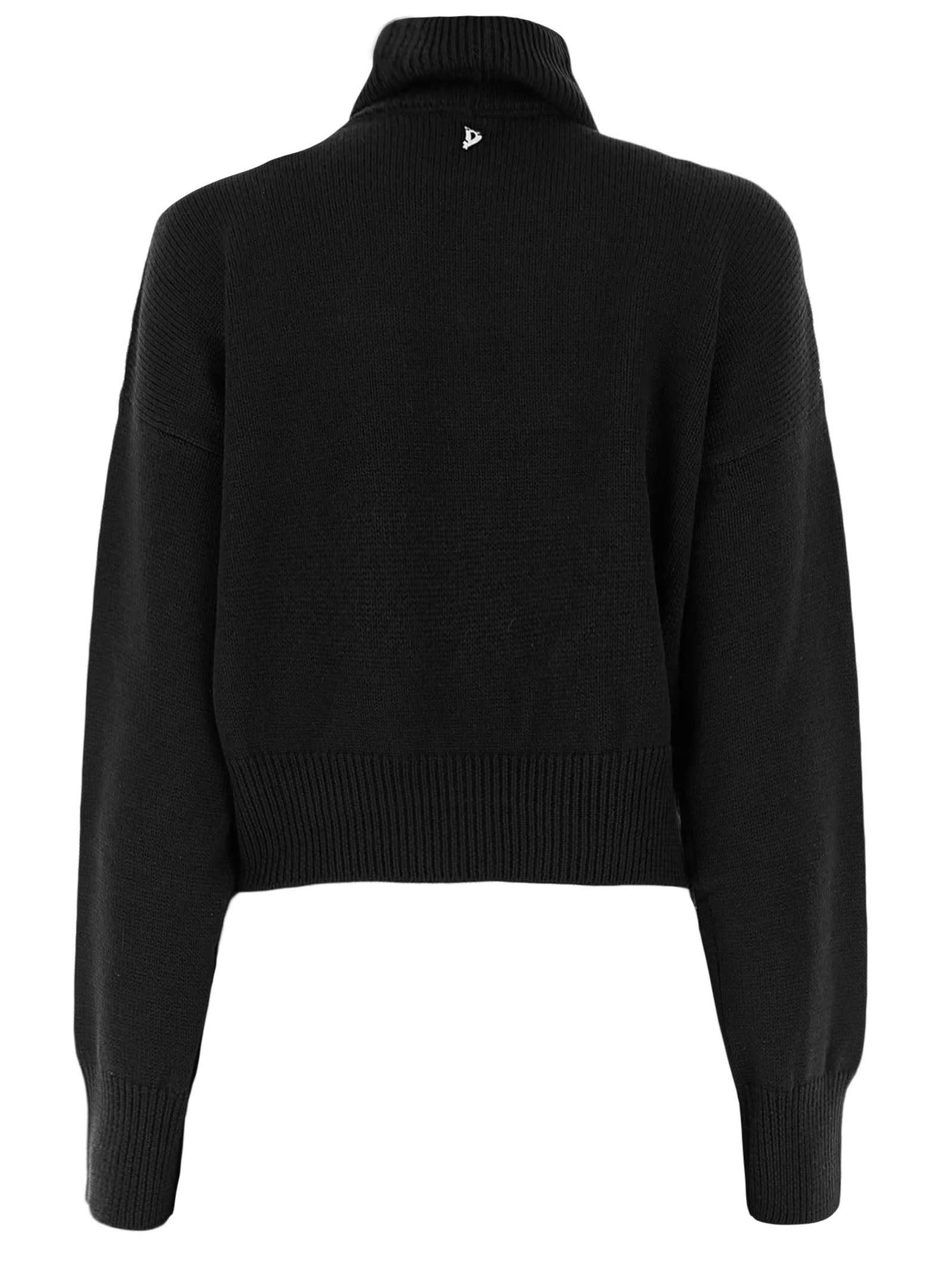 Shop Dondup Black Wool Dolcevita Sweater In Nero