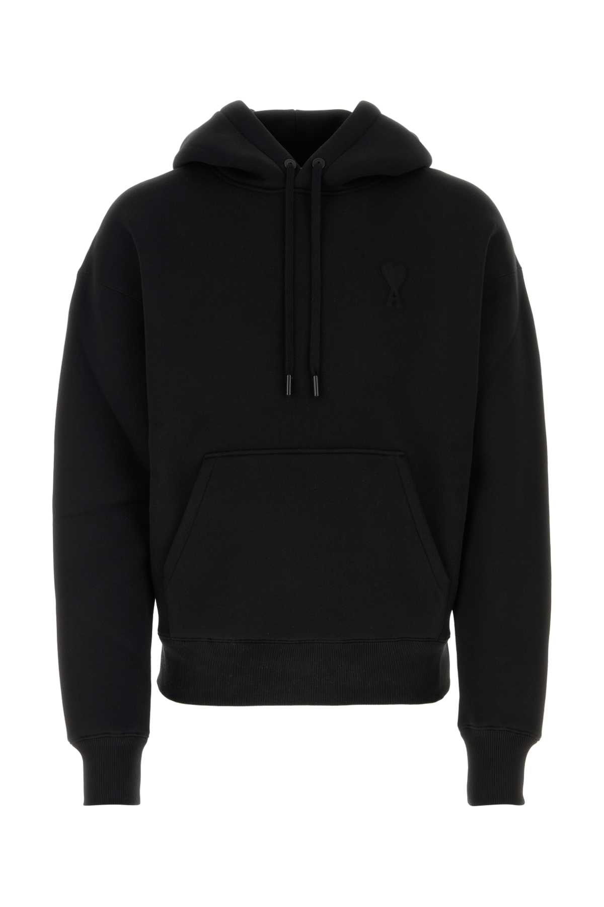 Shop Ami Alexandre Mattiussi Black Cotton Blend Sweatshirt