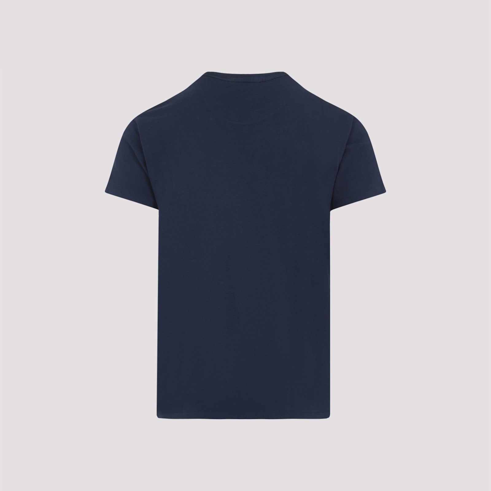 Tom Ford Indigo Blue Cotton T-shirt With Chest Pocket And Crew Neck