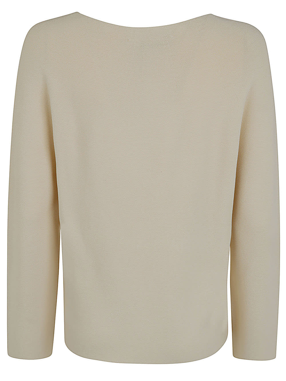 Shop Liviana Conti Long Sleeves Crew Neck Sweater In Horn