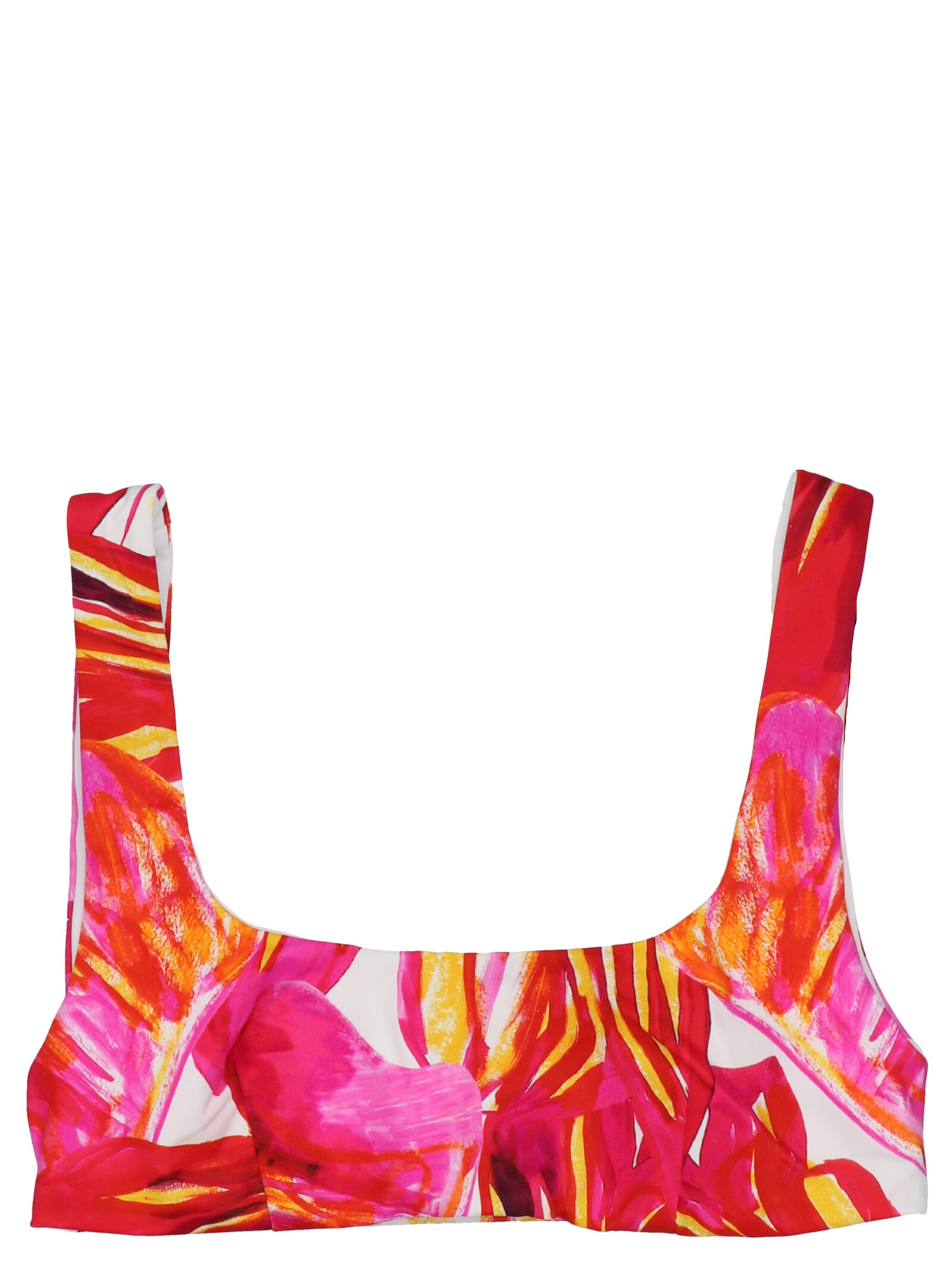 Shop Louisa Ballou Scoop Bikini Top In Multicolor