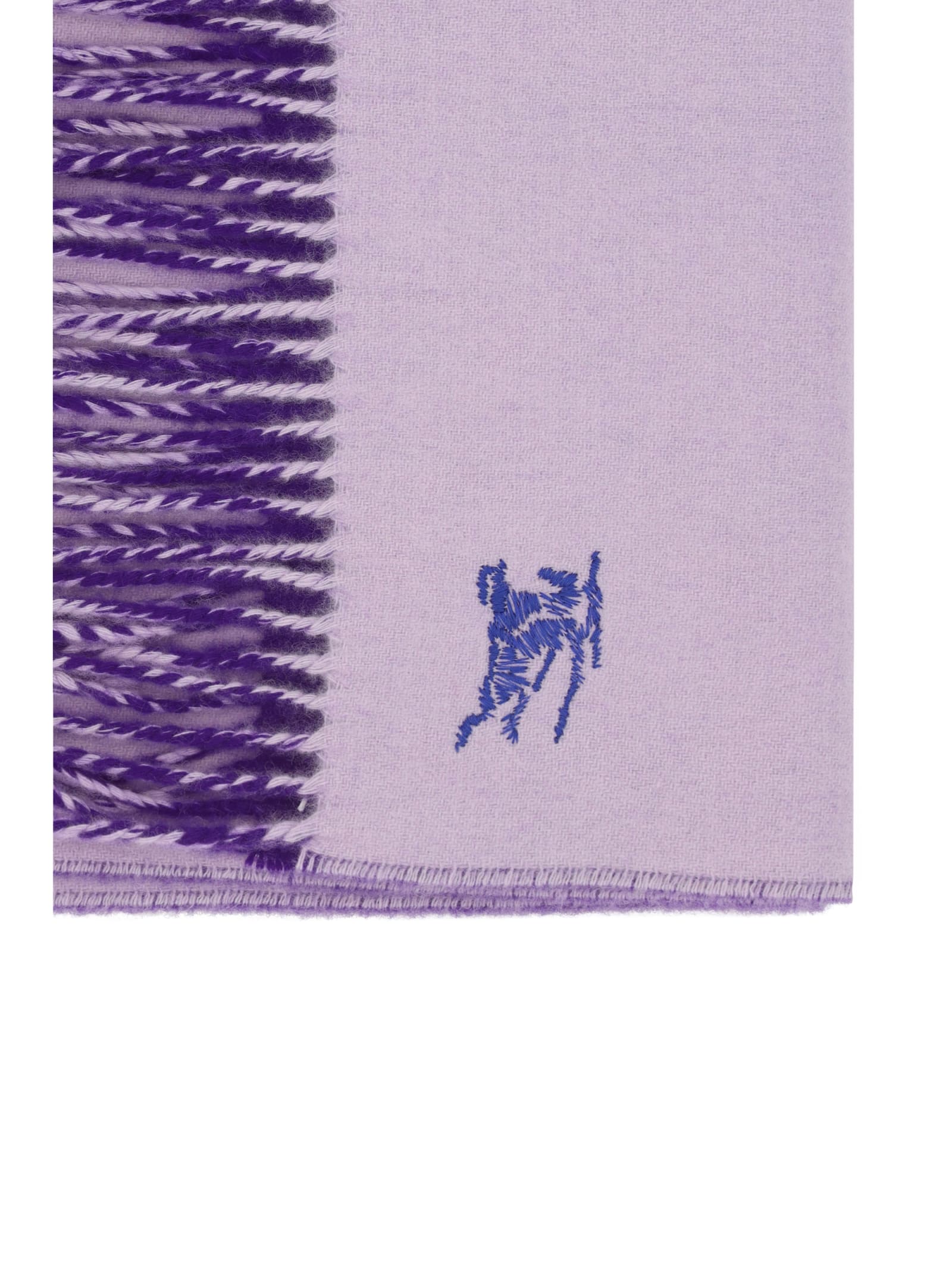 Shop Burberry Scarf In Haze/royal