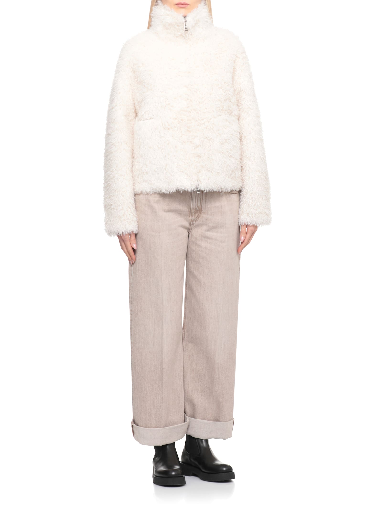 Betta Corradi Faux Fur Coat In White