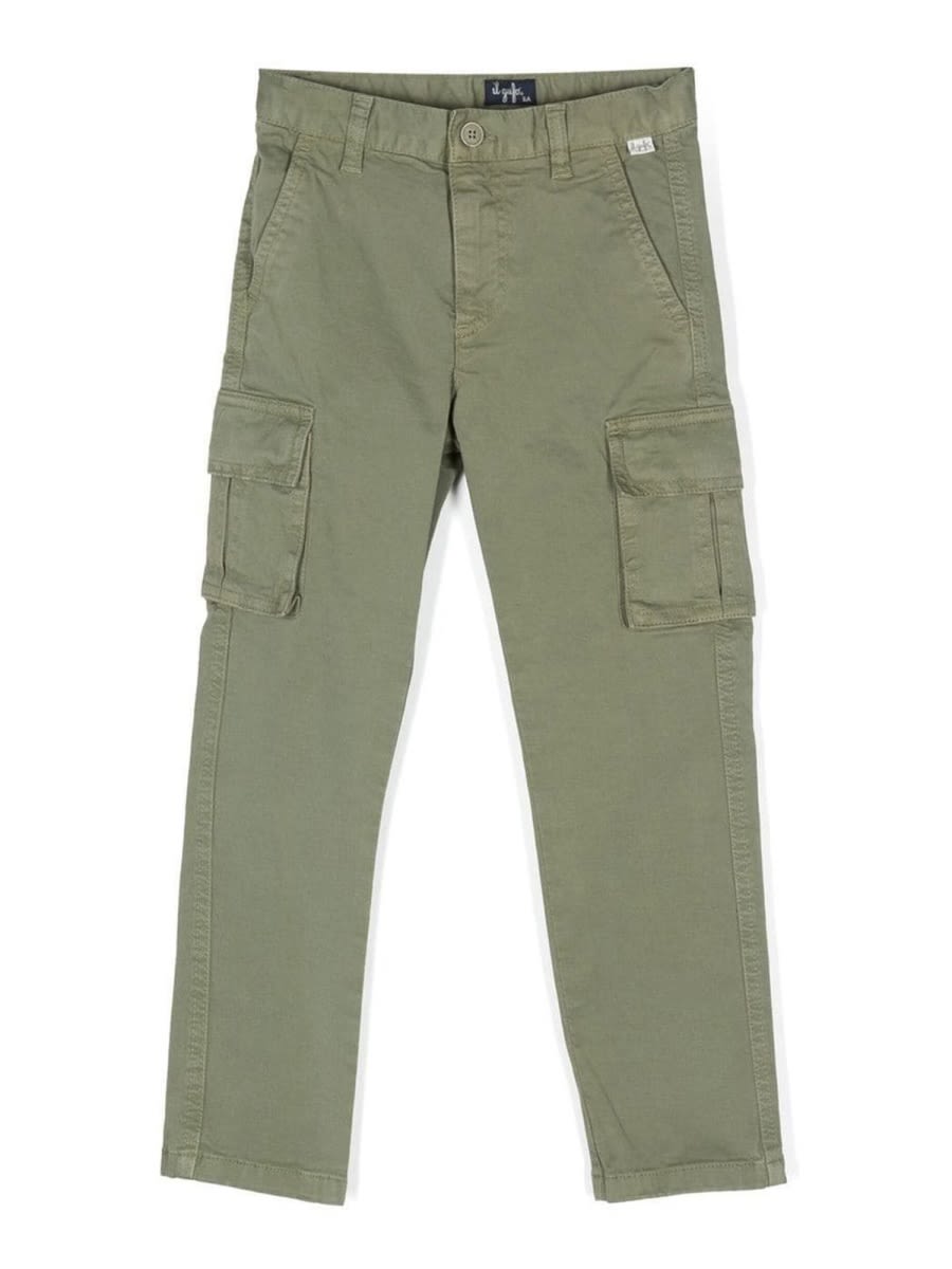 Shop Il Gufo Cargo Pants In Green