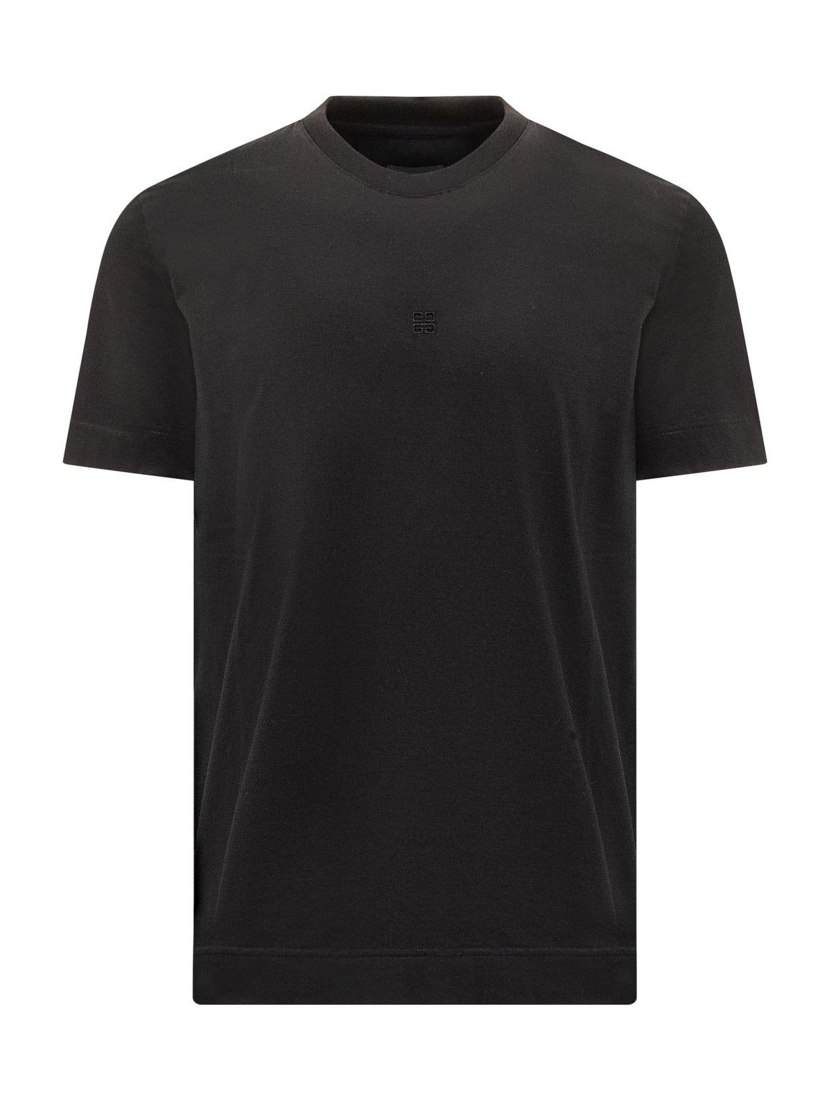Givenchy Crewneck Short-sleeved T-shirt In Black