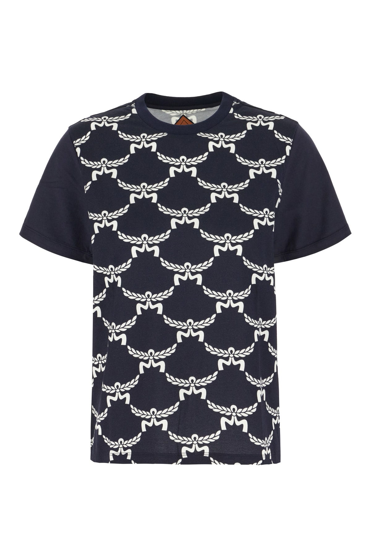 Mcm Printed Cotton T-shirt In Navy Blaze