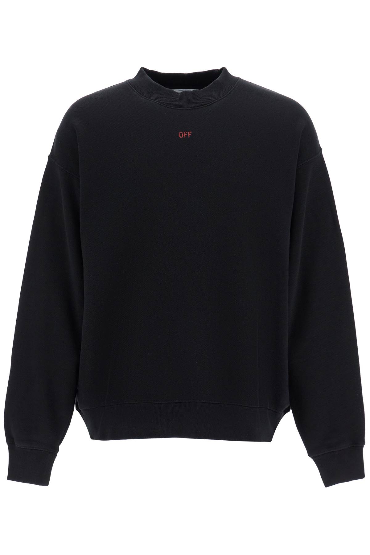 Shop Off-white Oversized Crewneck In Black - Red (black)