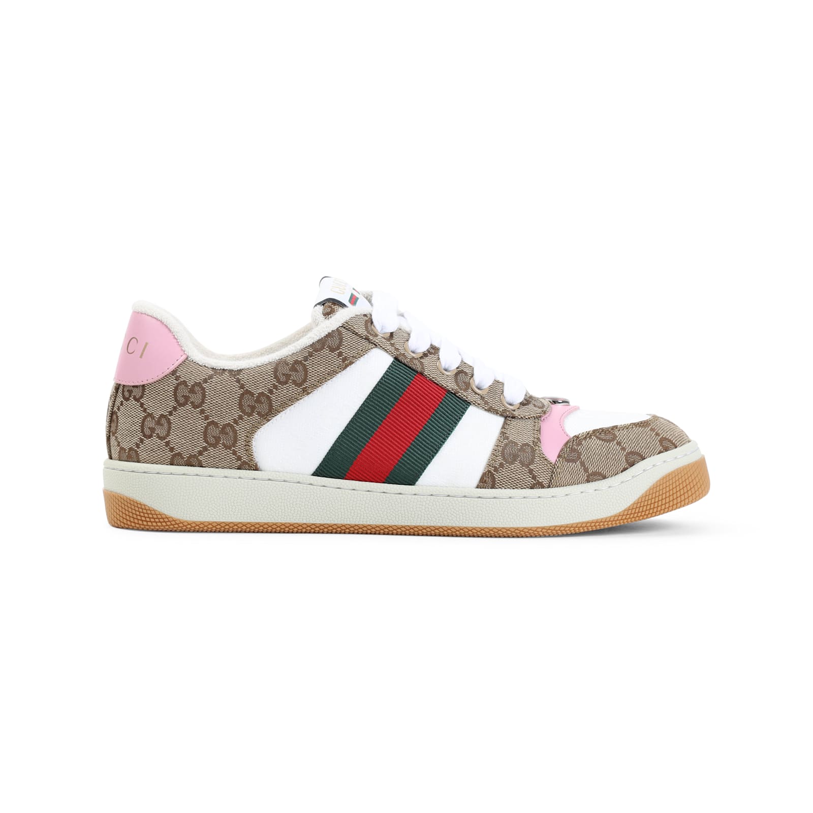 Gucci Screener Platform Sneakers In White
