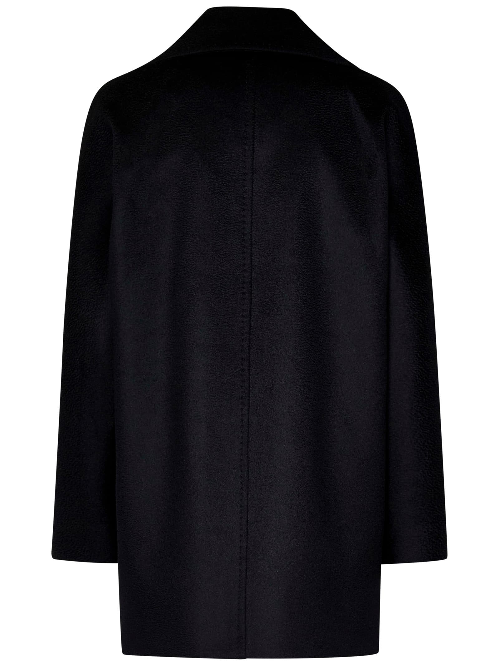 Shop Max Mara Maxmara Studio Kent Coat In Black