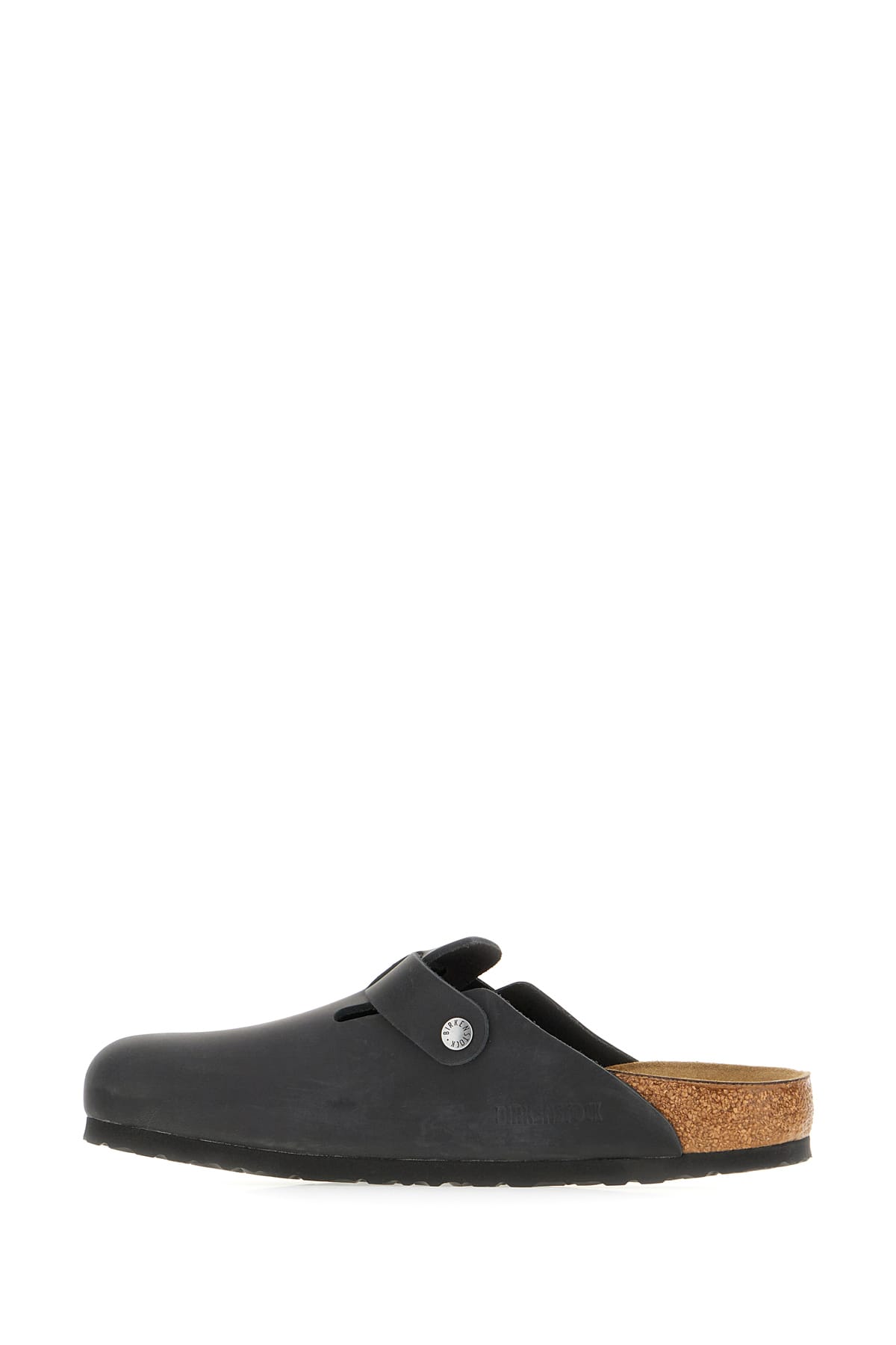 Birkenstock Boston Oiled Leather Sandals In Black