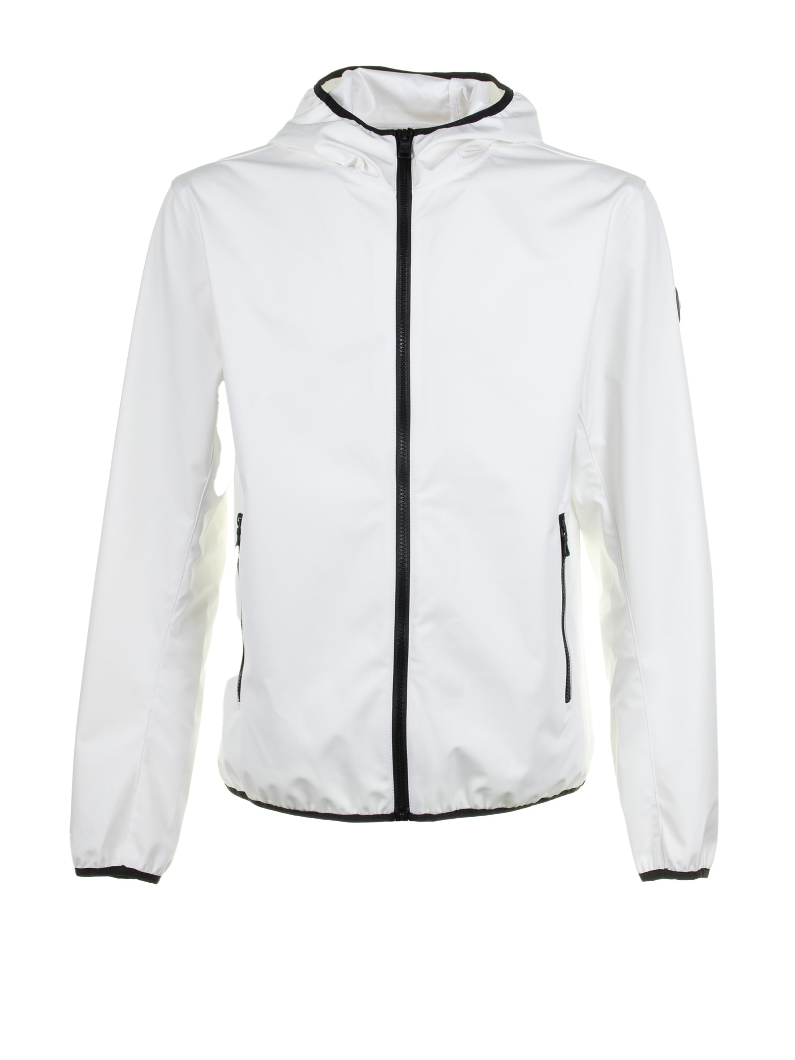 Shop Colmar White Softshell Jacket With Hood In Bianco