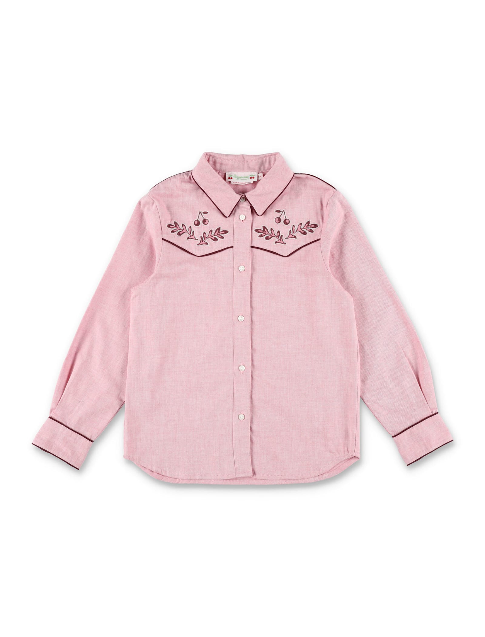 Bonpoint Cotton Embroidered Jiggle Shirt In Pink