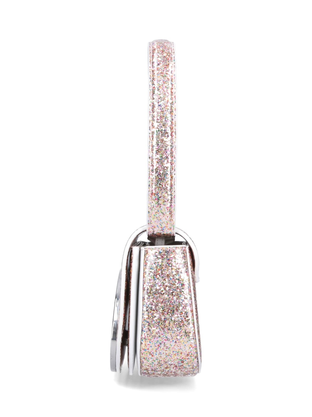 Diesel Glitter Top Handle Shoulder Bag In White
