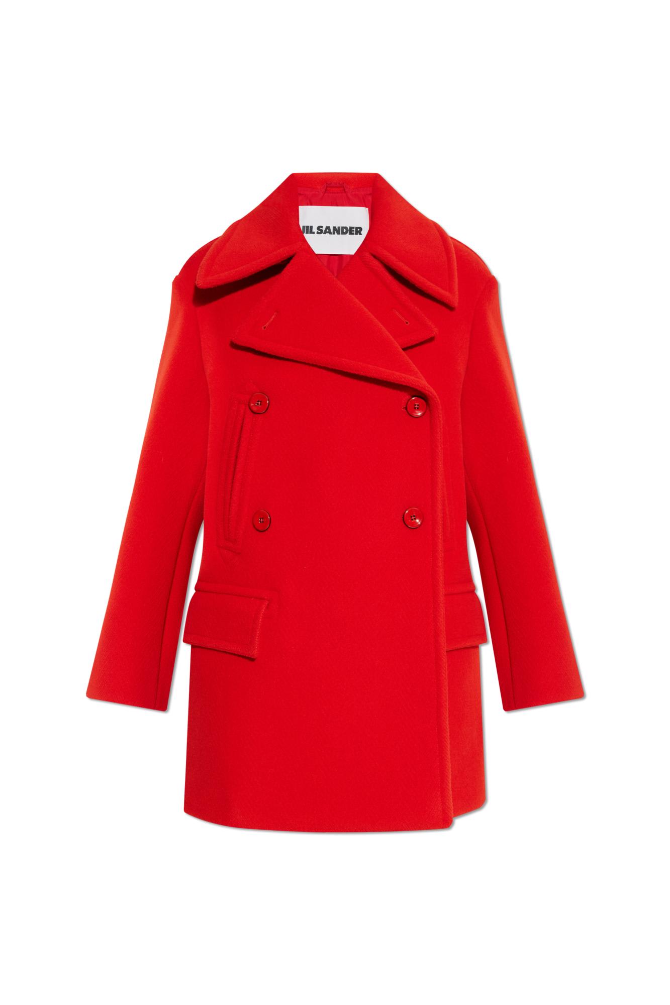 Jil Sander Wool Coat In Animal Print