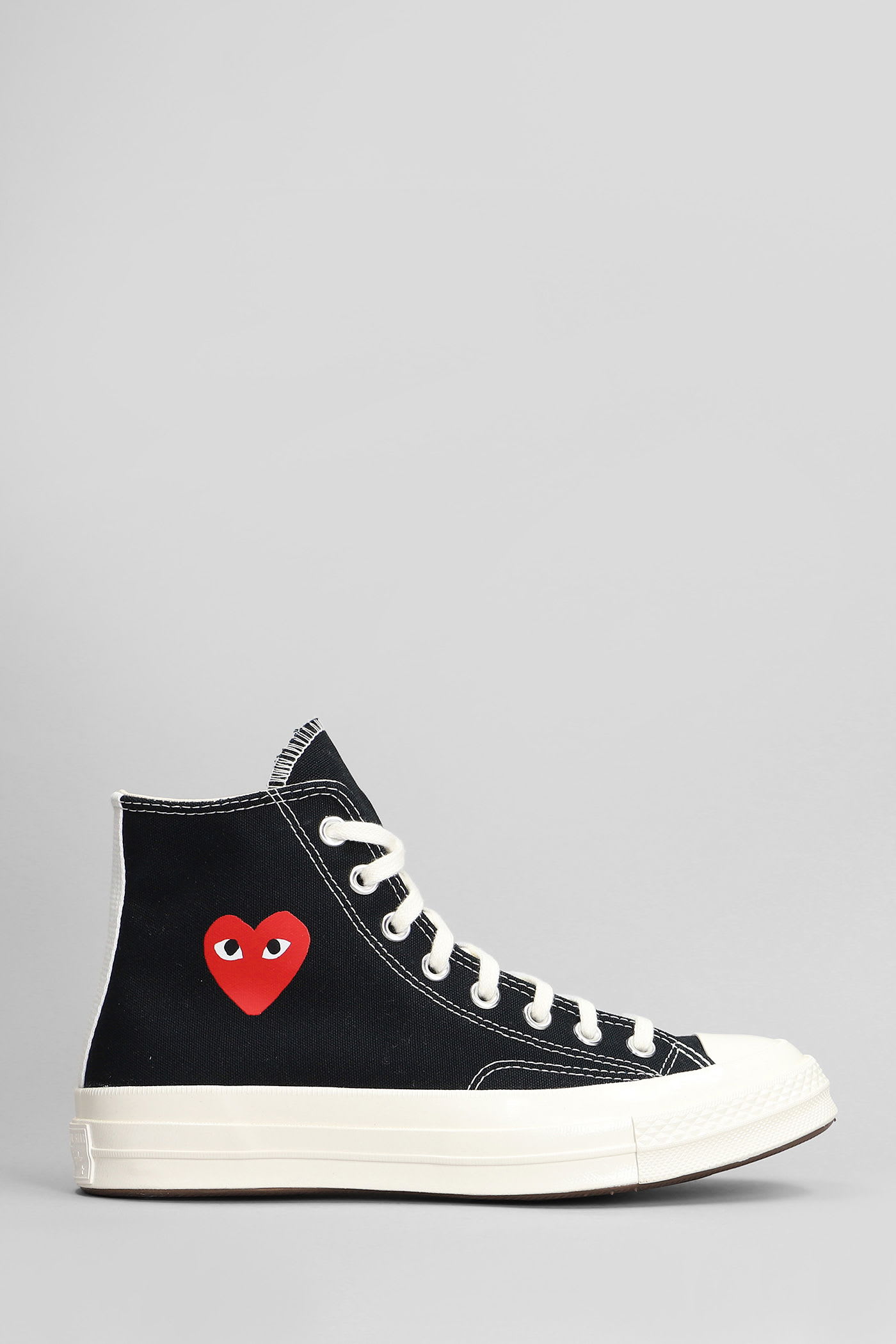Comme Des Garçons Play Chuck 70 Cdg High Sneakers In Black Cotton In Black