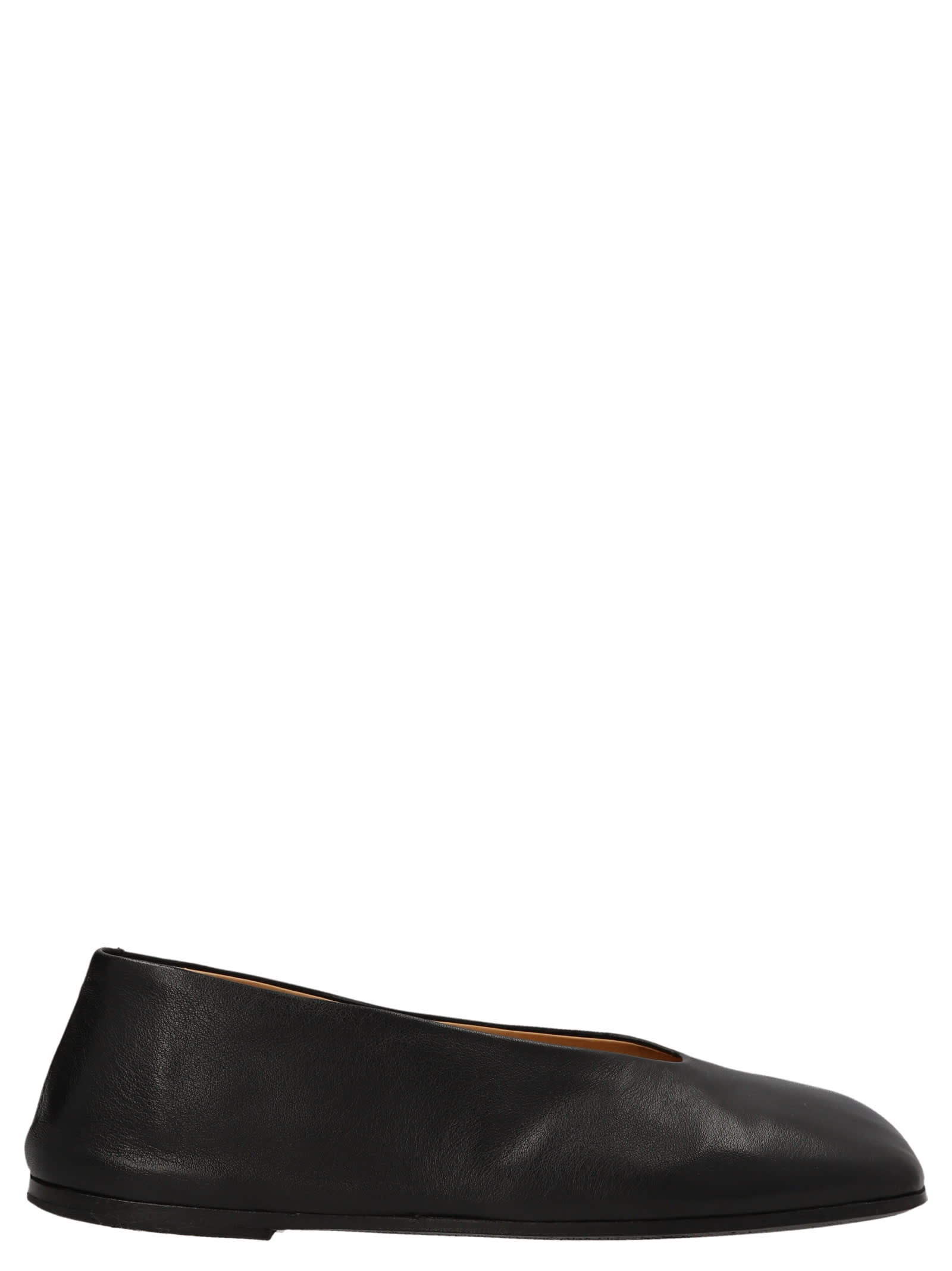 Marsèll Marsell 'spatolona' Leather Ballerina Flats Black Leather