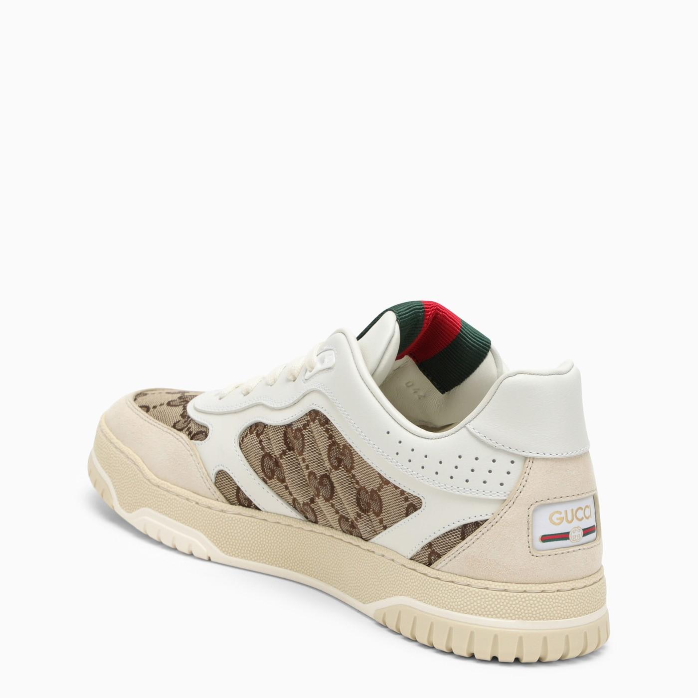 Gucci Re-web Trainer In Original Gg Canvas Women In Ivobeebgwgwg